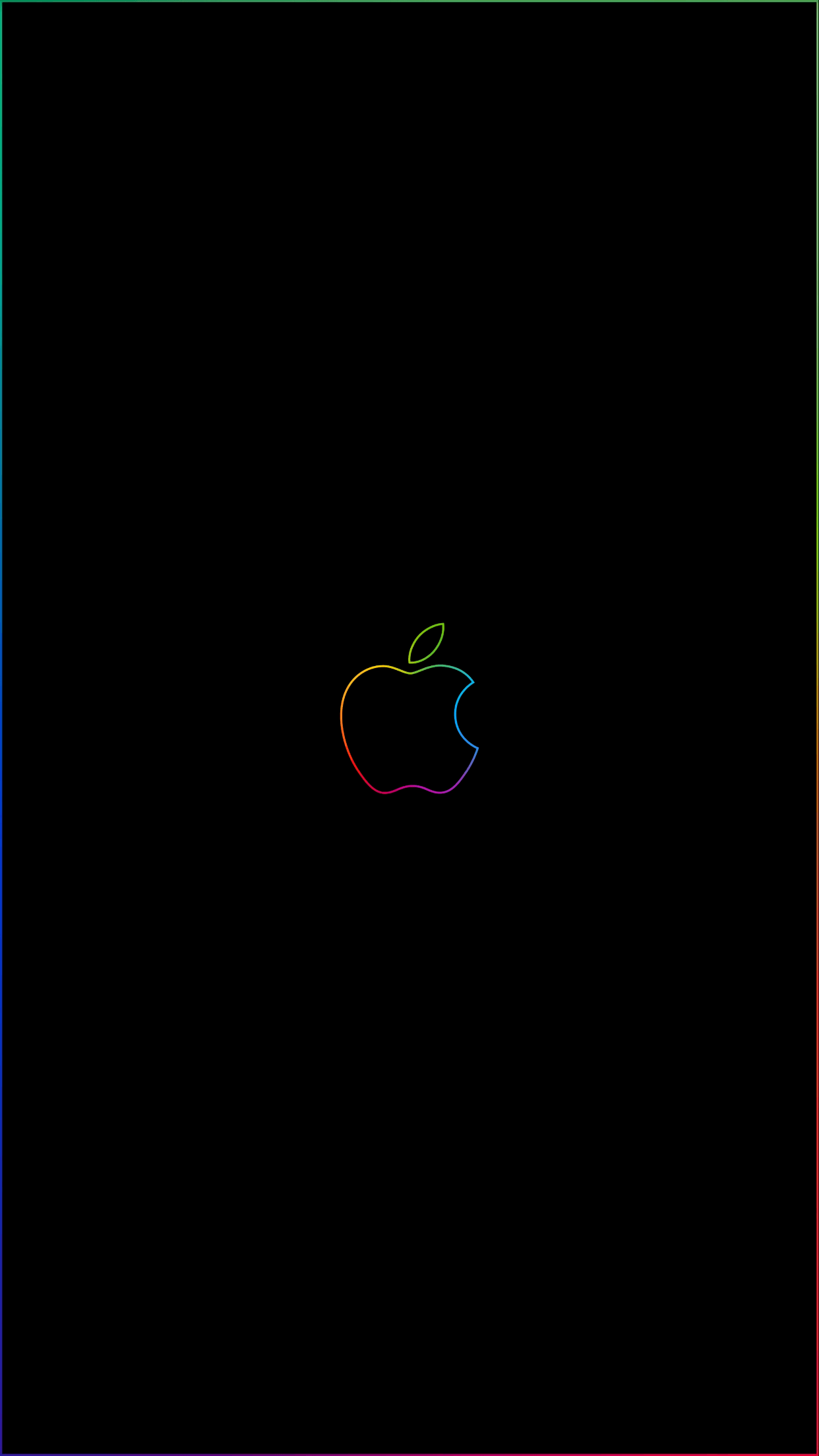Rainbow border & apple logo iPhone wallpaper Imgur links