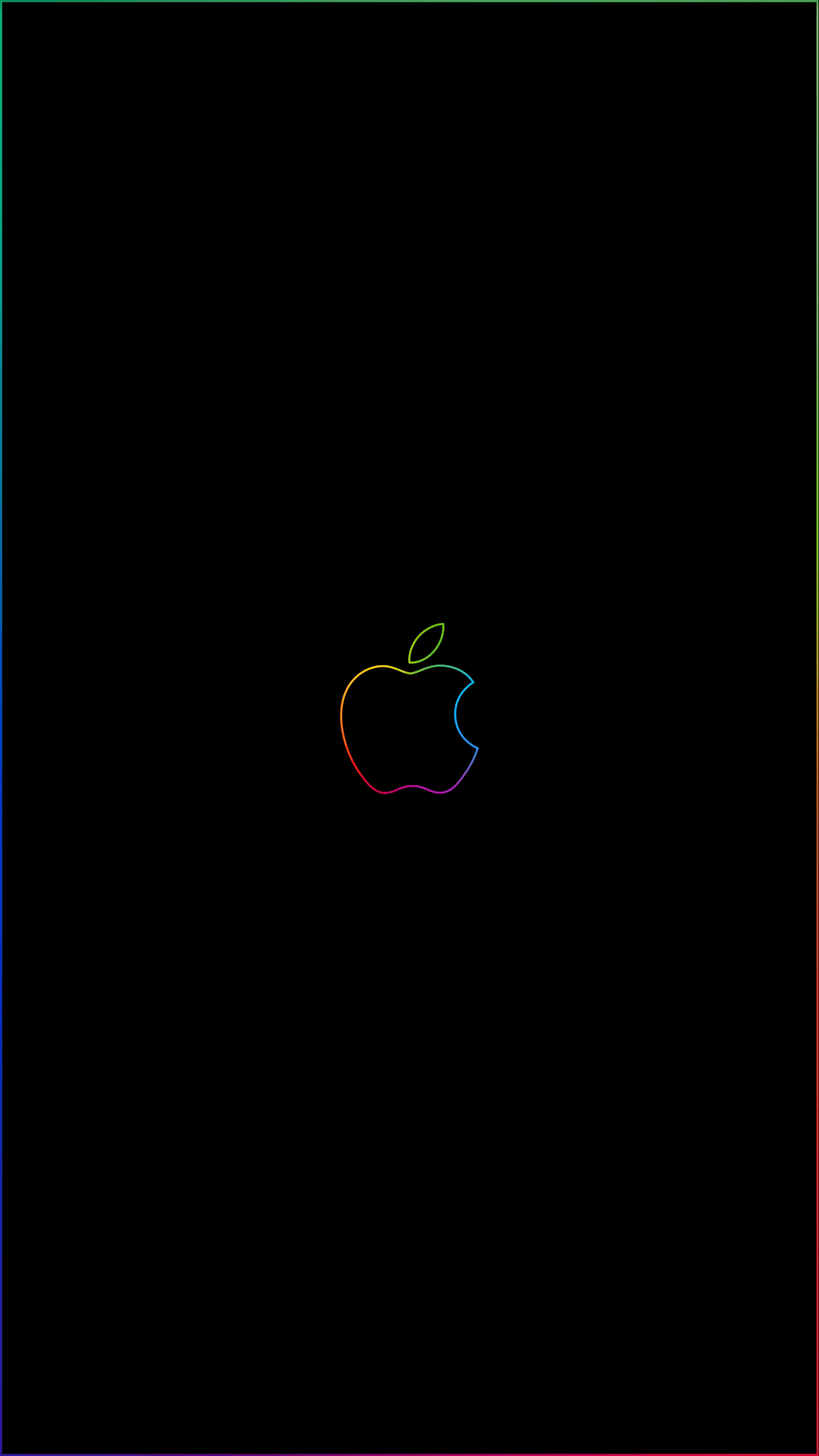 Rainbow border & apple logo iPhone wallpaper Imgur links: iphone