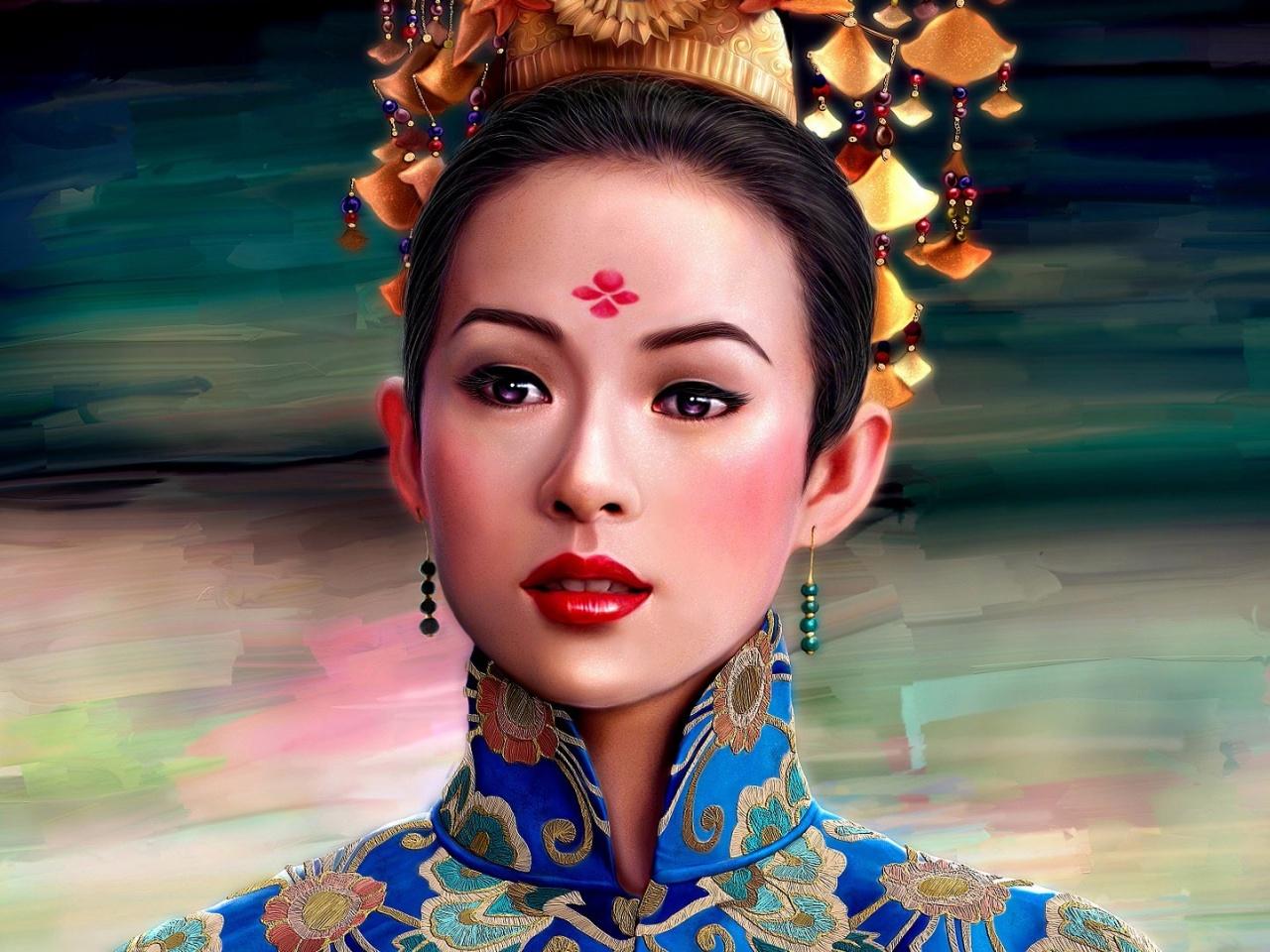 Beautiful Fantasy Art Girl desktop PC and Mac wallpaper