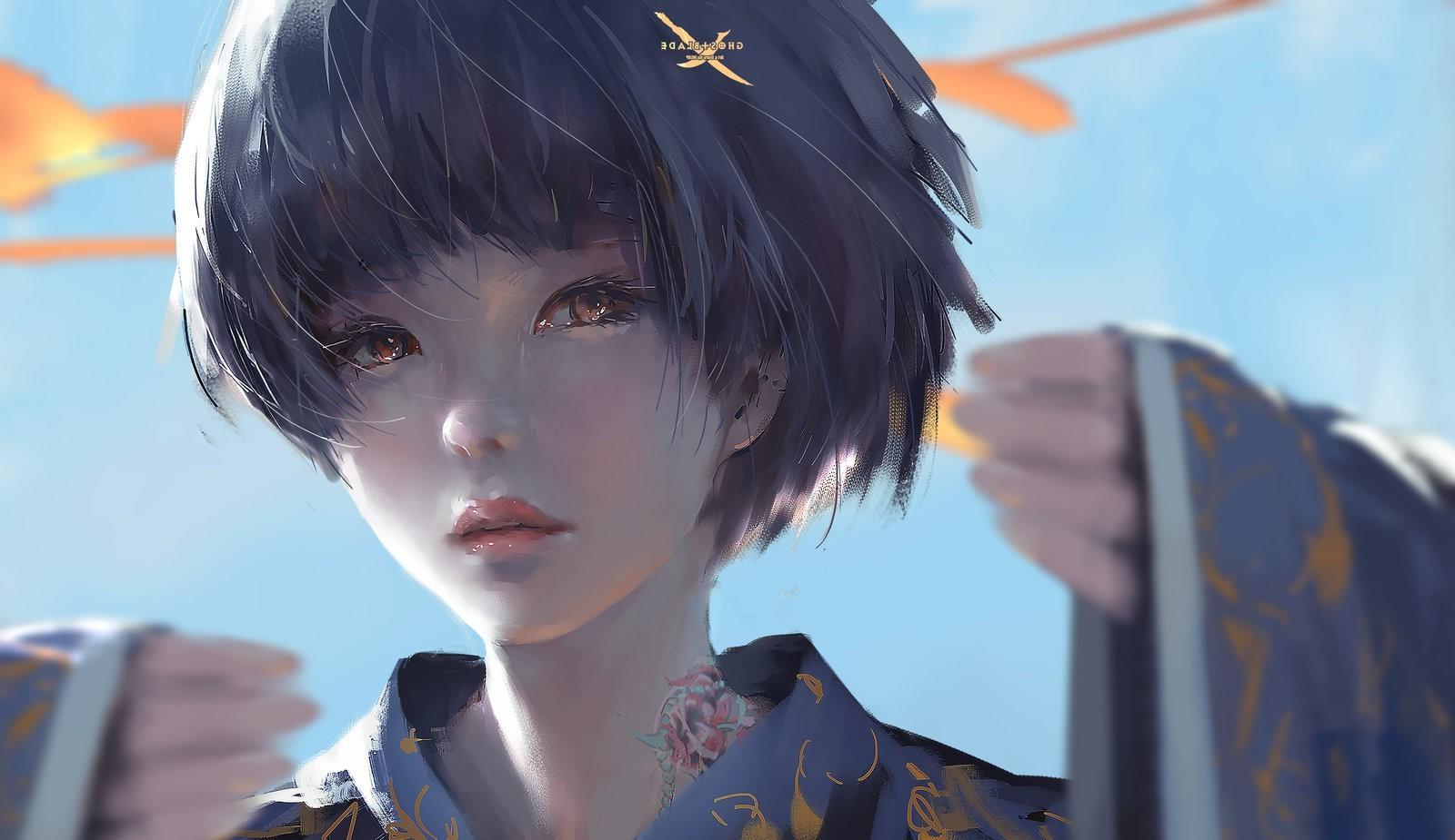 fantasy art traditional art japanese clothes