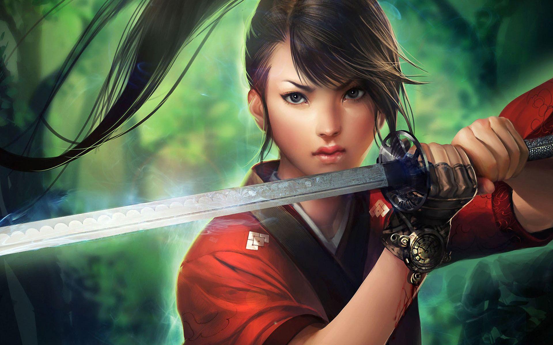 Swordswoman. Warrior woman, Warriors wallpaper, Fantasy women