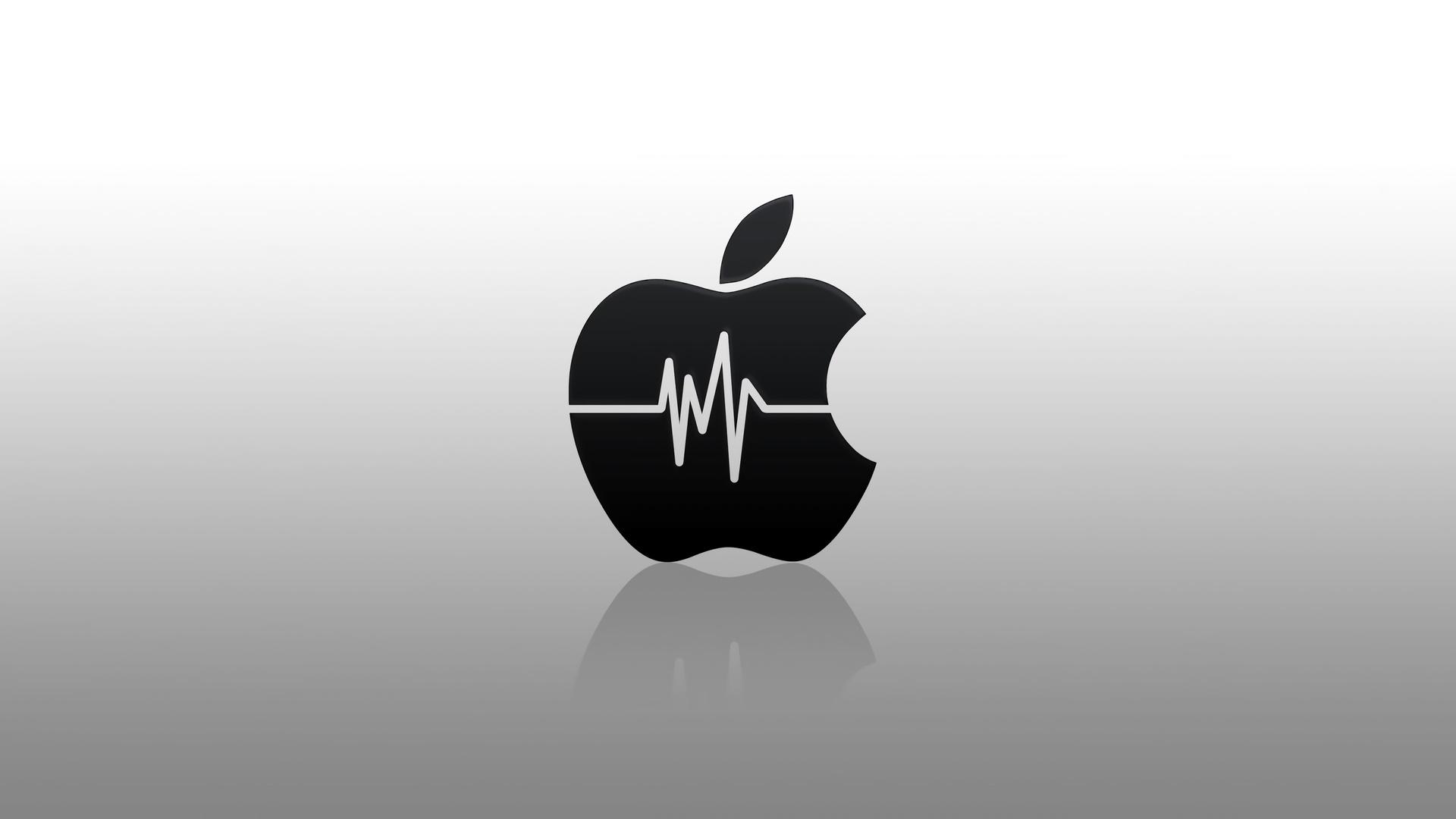 Brand, 4k Apple Logo Heartbeat, Brand And Logo, Logo