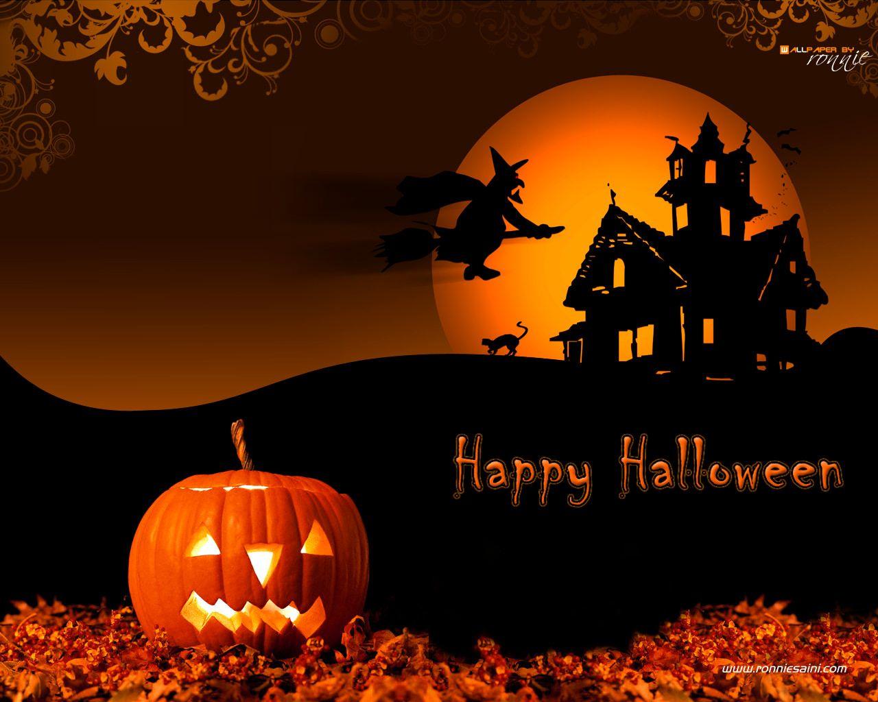 Happy Halloween with Guitars Wallpaper at