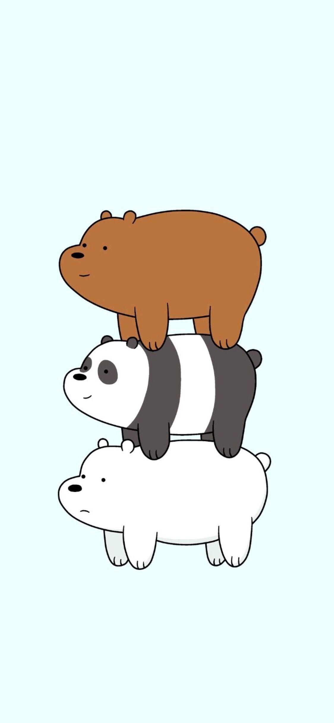 We Bare Bears for iPhone X. Kartun, Hewan, Beruang kutub