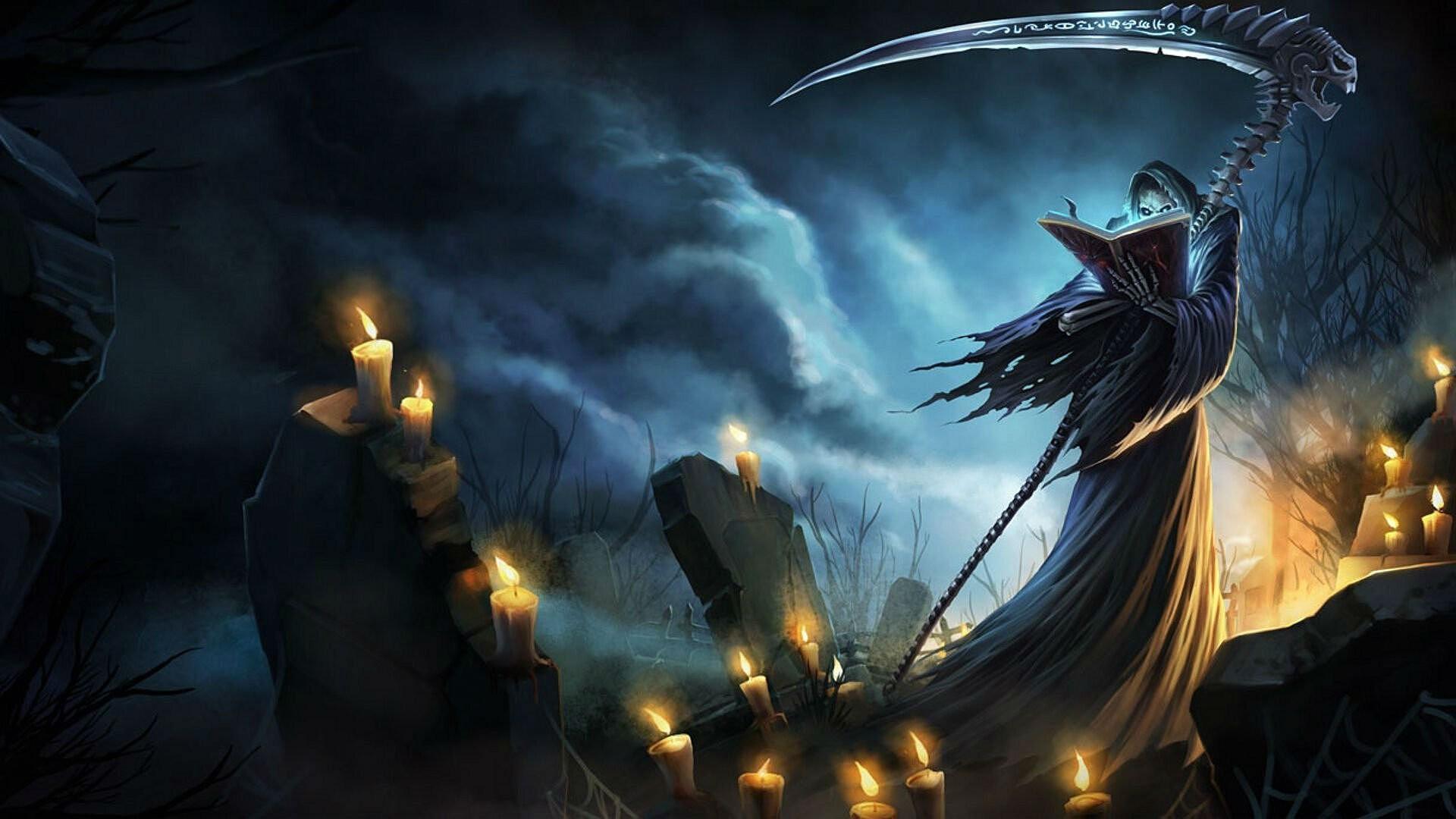 Reaper Dark, Warrior, league, Mobile, tablet Background, Art
