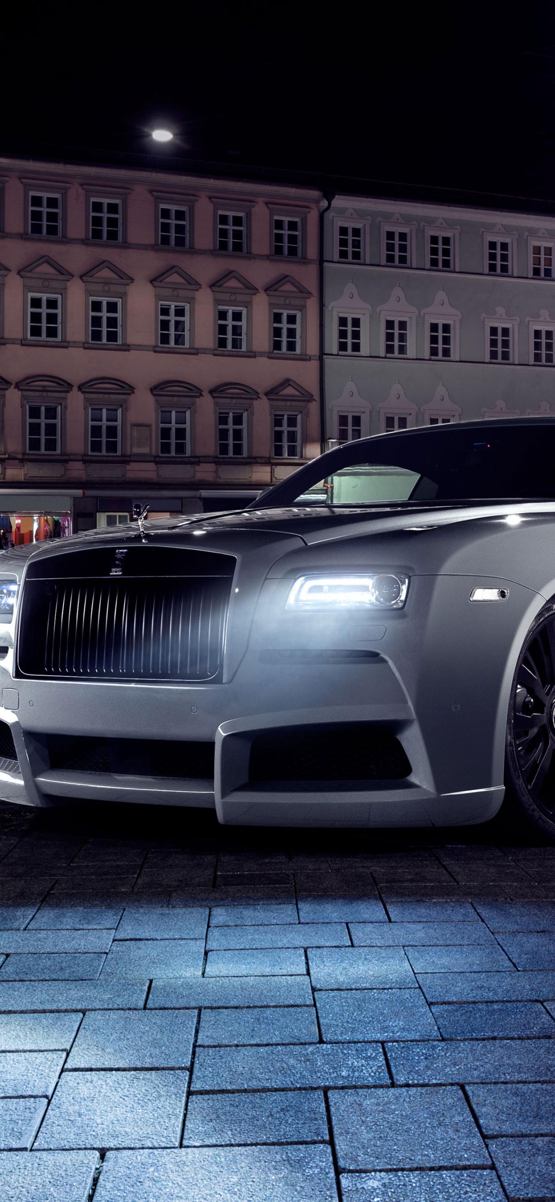Download 1125x2436 Wallpaper Rolls Royce Wraith, White Car
