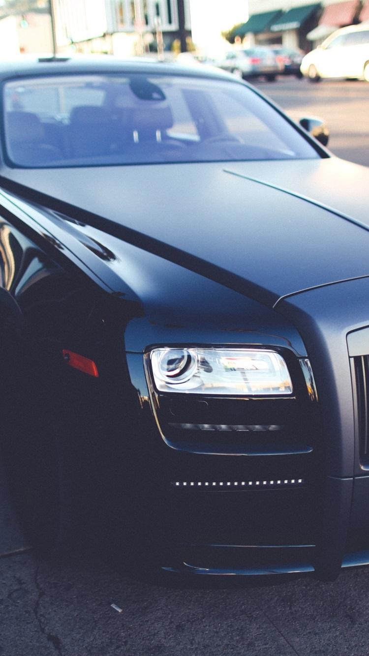 Rolls Royce, Black Matte Luxury Car 750x1334 IPhone 8 7 6 6S