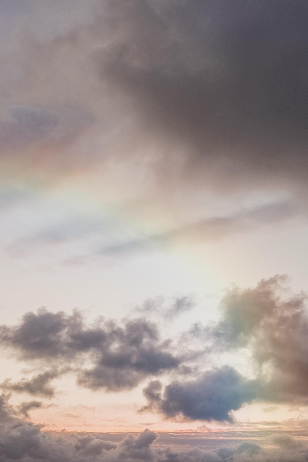 clouds against the rainbow photo