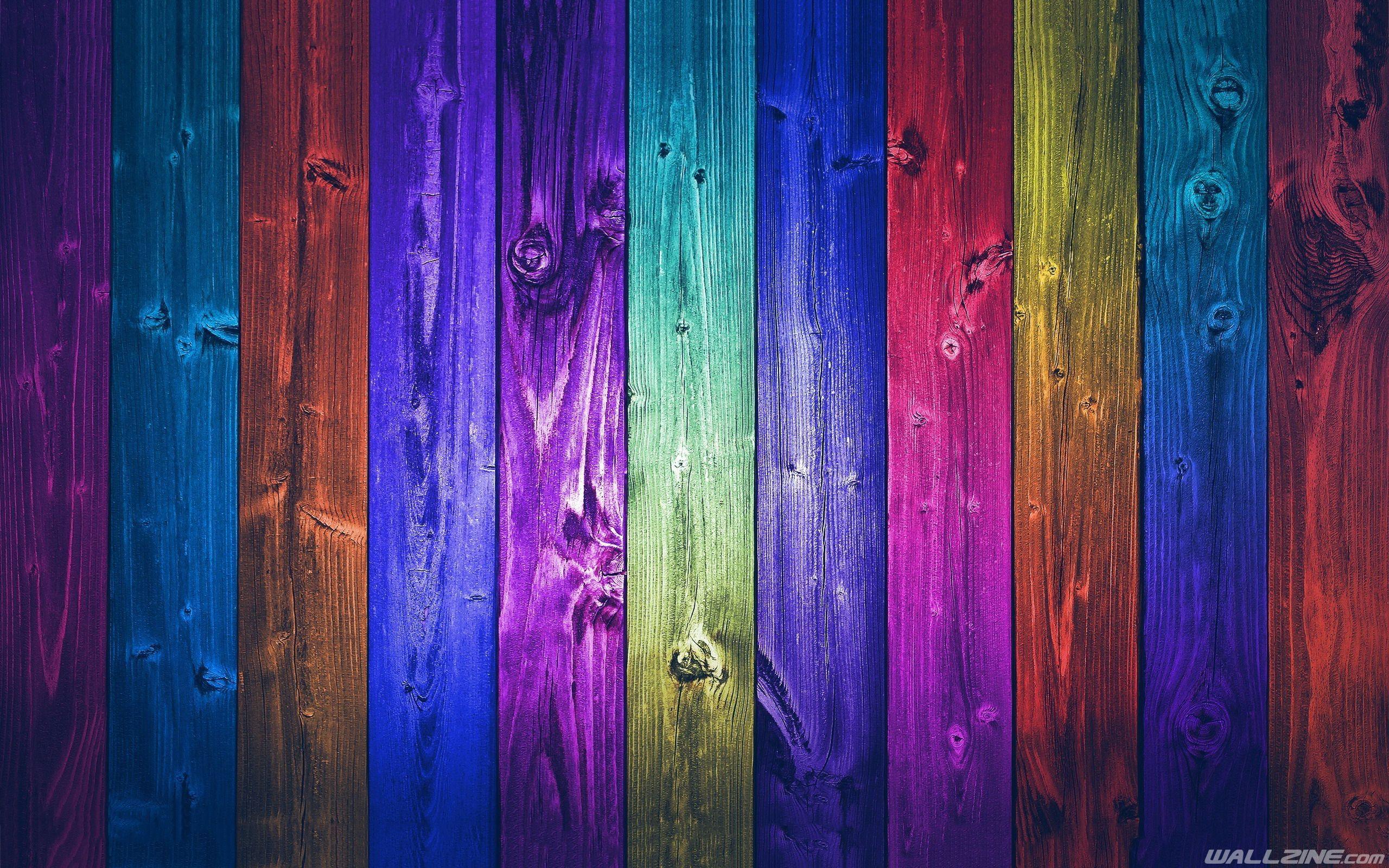Colored Wood Wallpaper