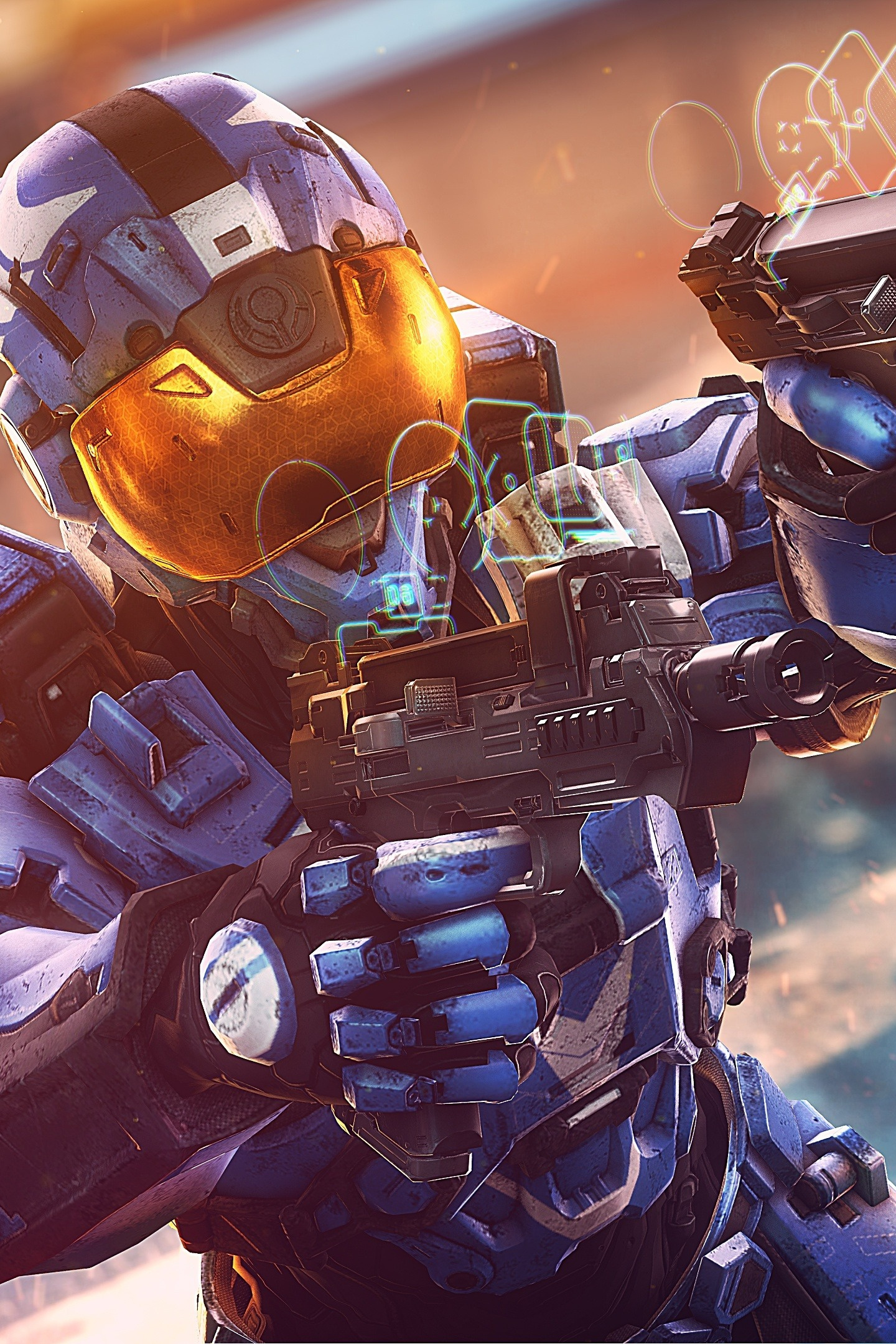 Download 1440x2960 wallpaper halo, smart scopes, soldier