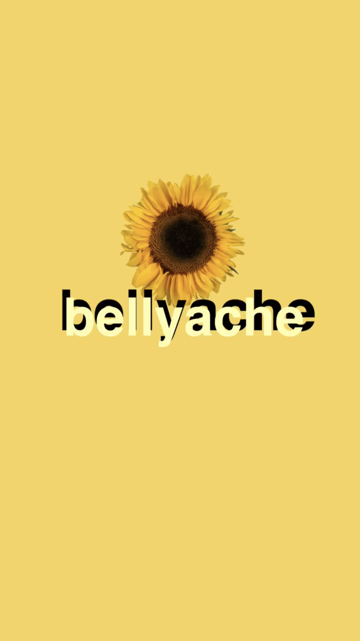 Bellyache yellow wallpaper. Billie eilish, Aesthetic