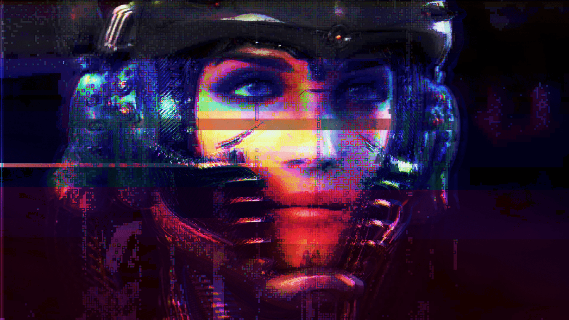 #cyberpunk, #glitch art wallpaper. General