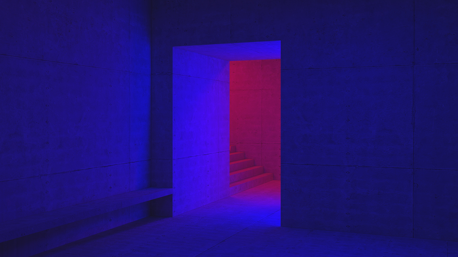 3D Abstract, #render, #Blender, #architecture, #blue light