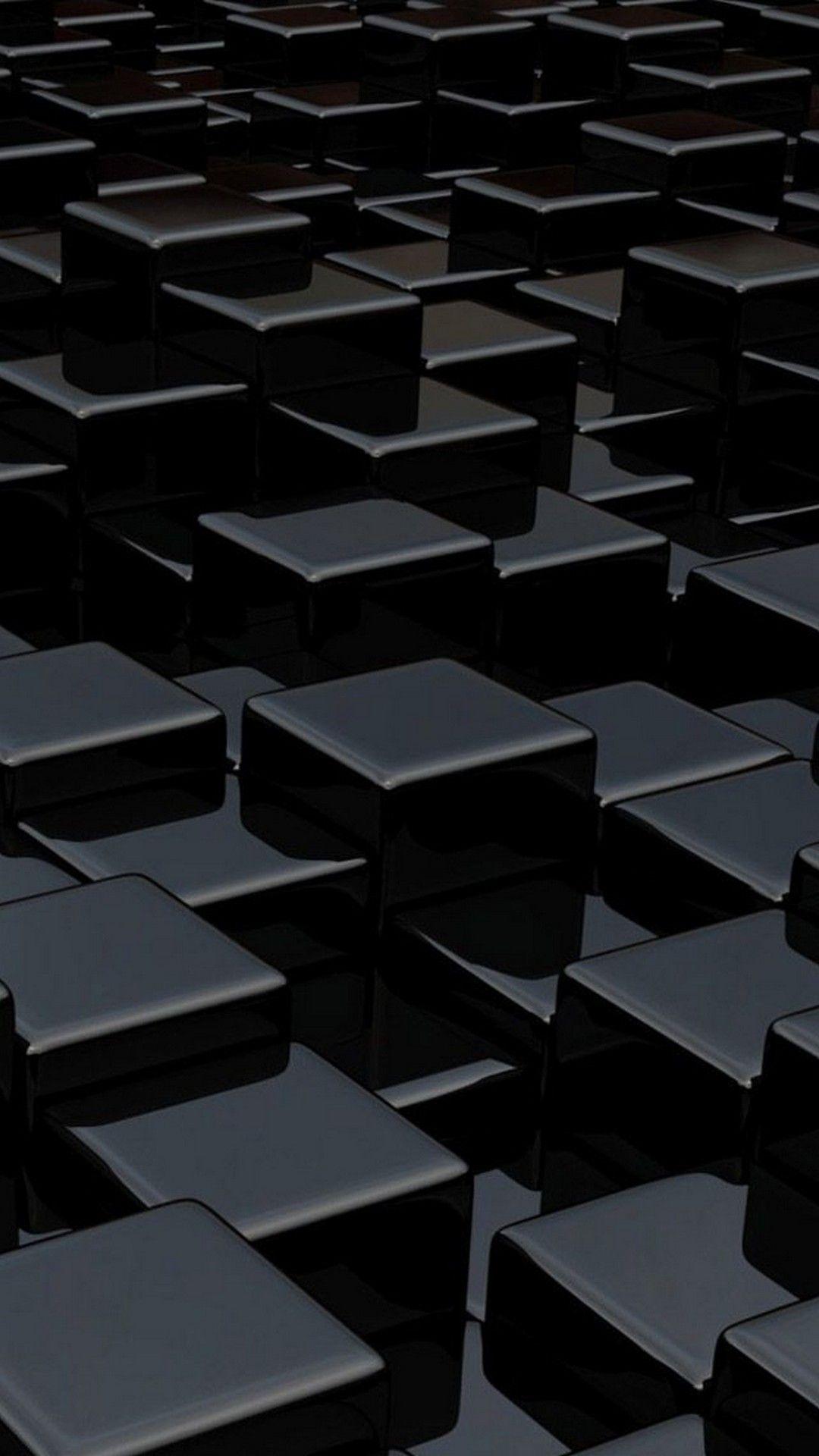 3D Black Cubes iPhone Wallpapers - Wallpaper Cave