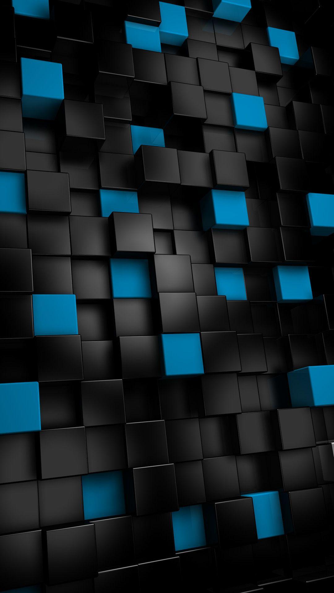 Abstract black cubes. Htc wallpaper, Huawei wallpaper, Samsung