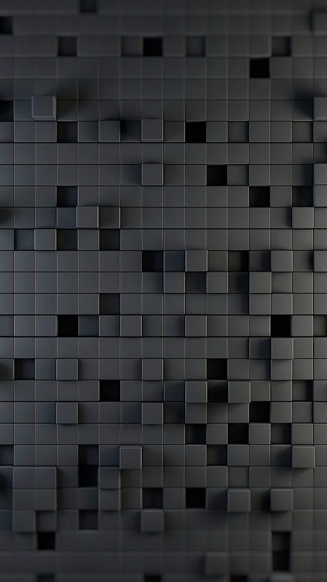 Download 3D & Geometric Black Cube Wallpaper iPhone 6 / 6S