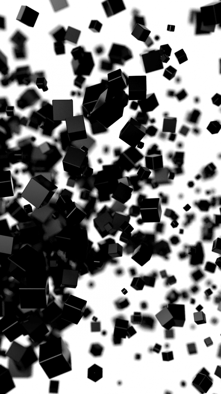 3D Black Cube HD Wallpaper for Desktop and Mobiles iPhone 6