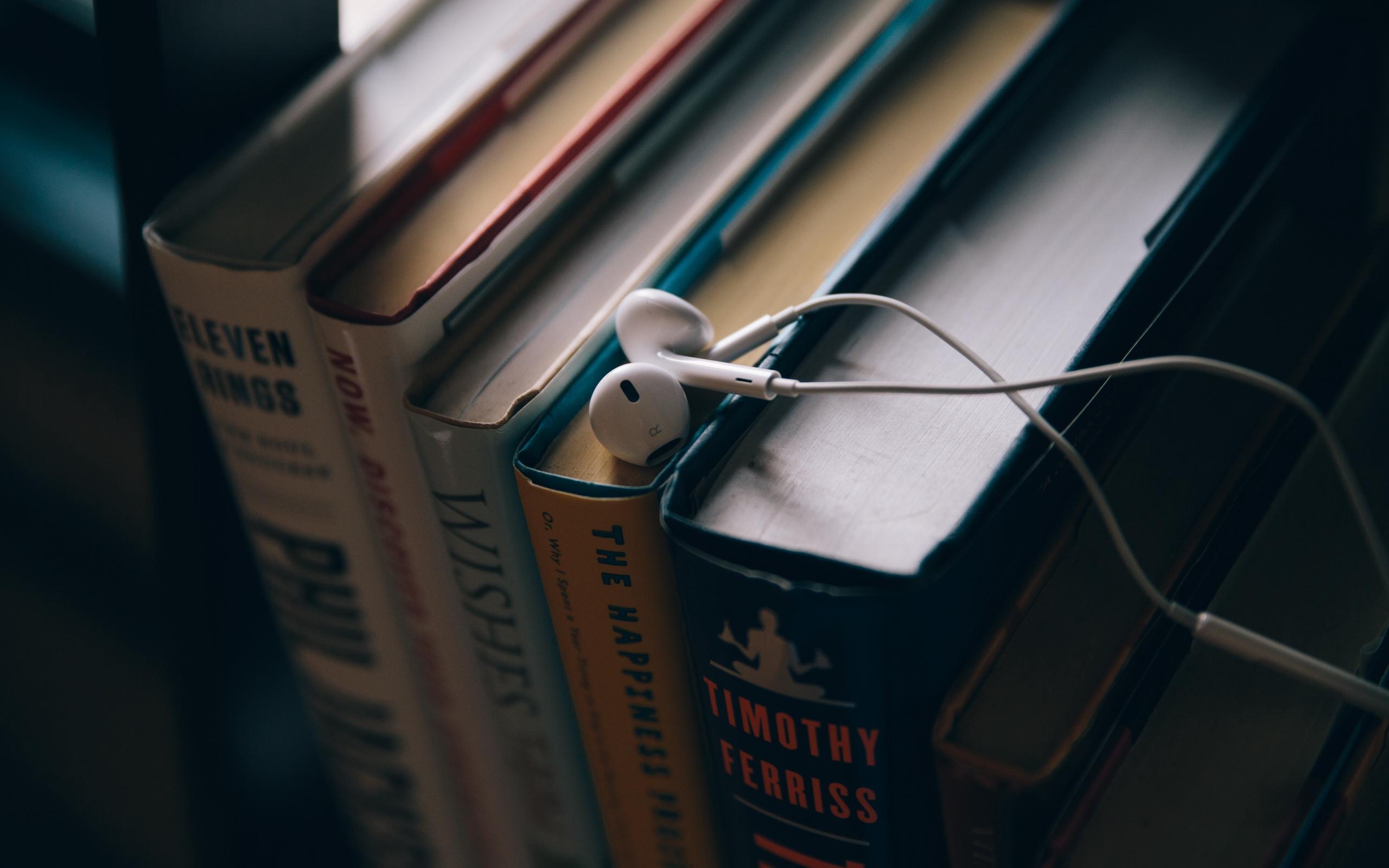 Wallpaper of Headphones, Books, Education background & HD image
