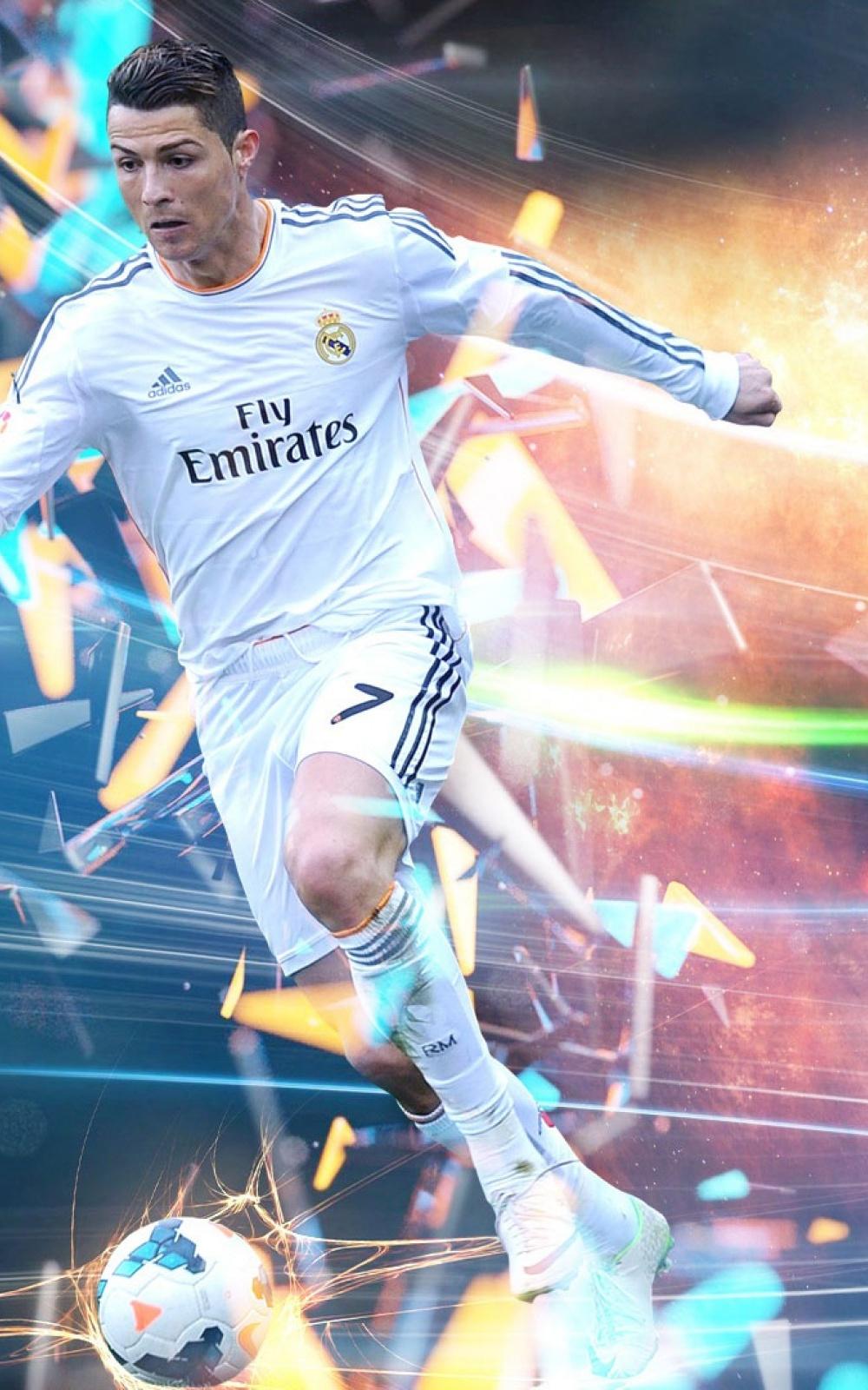 Cristiano Ronaldo In Action Free HD Mobile Wallpaper