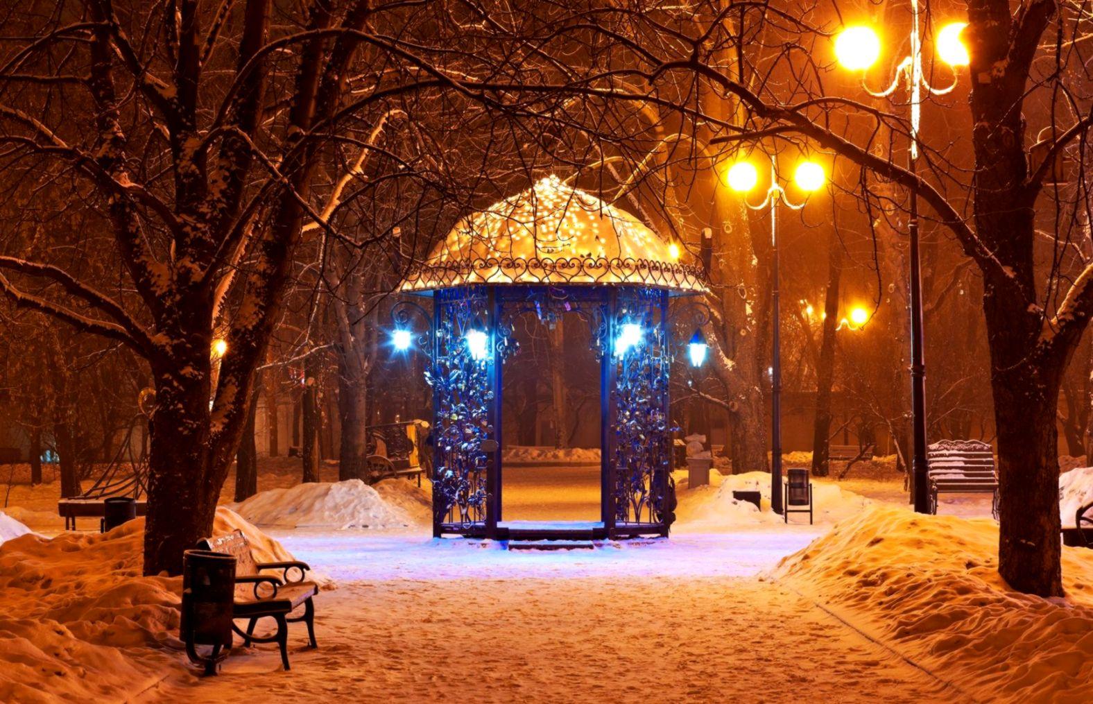 Lanterns City Night HD Wallpaper