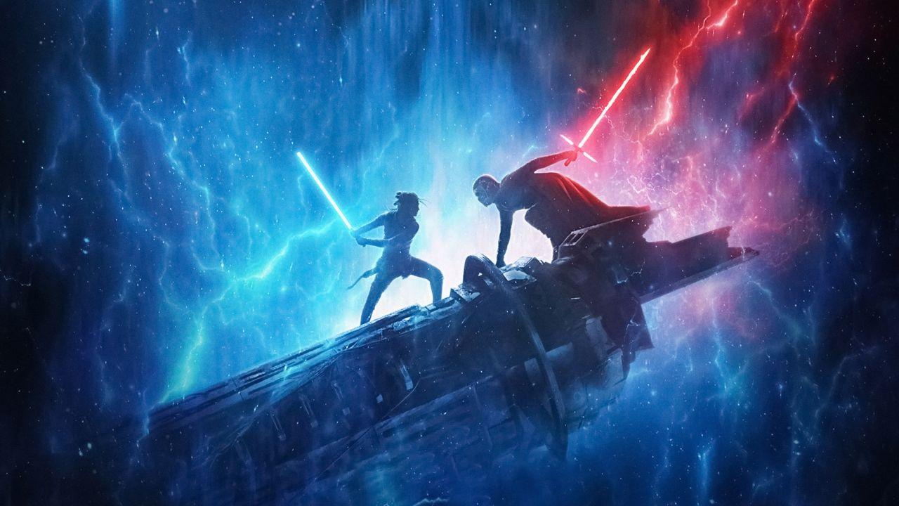 Wallpaper Star Wars: The Rise of Skywalker, Kylo Ren, Rey
