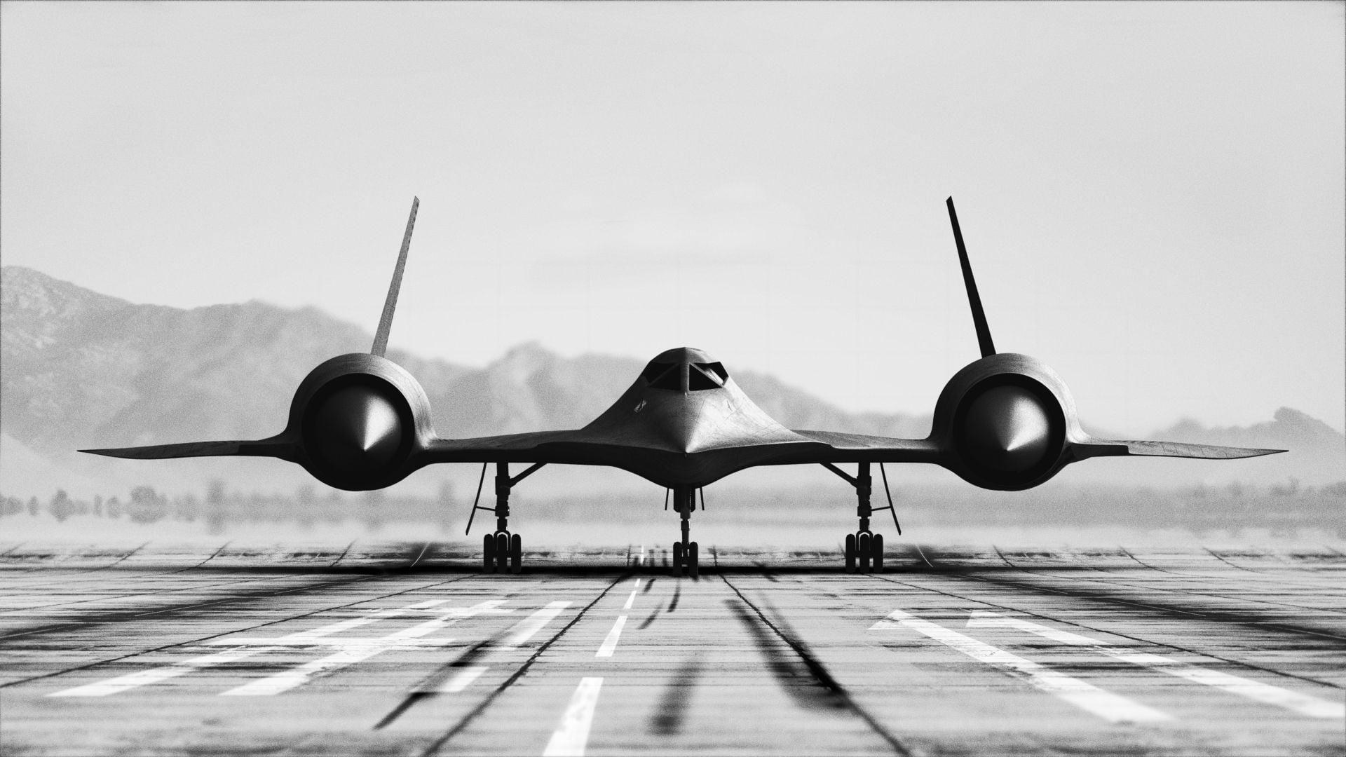 Black And Gray Plane, Lockheed SR 71 Blackbird, Airplane