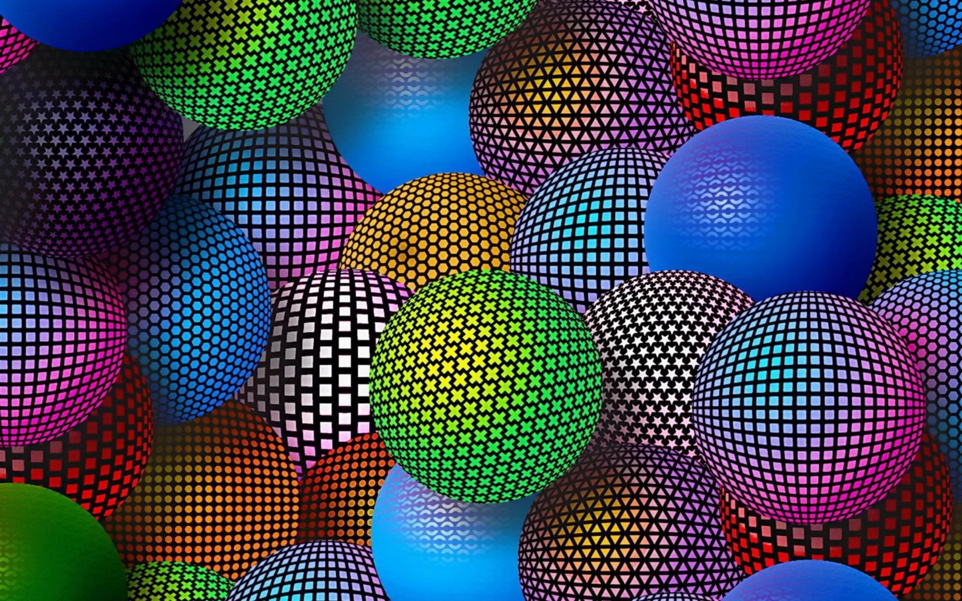 Assorted color balls HD wallpaper