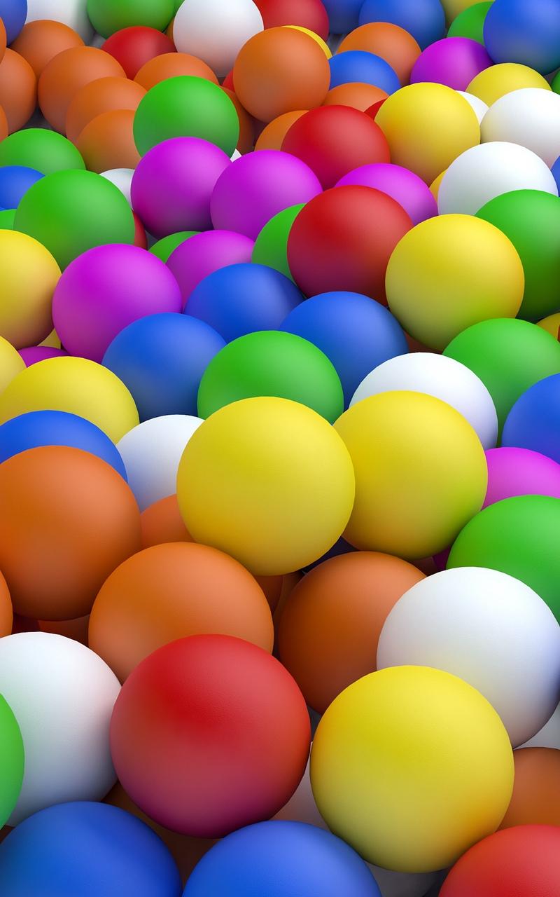 Download wallpaper 800x1280 balls, colorful, ball samsung
