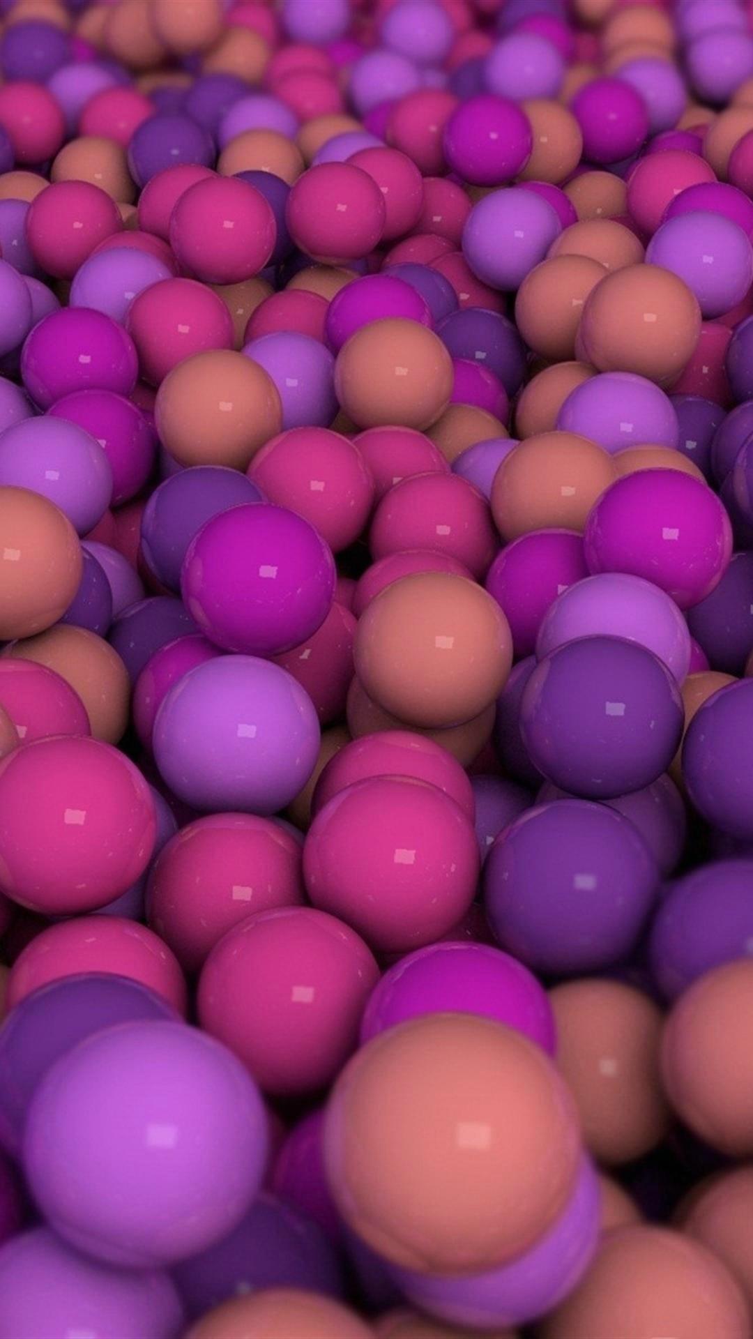 3D Balls Glass Color Background For Android Desktop