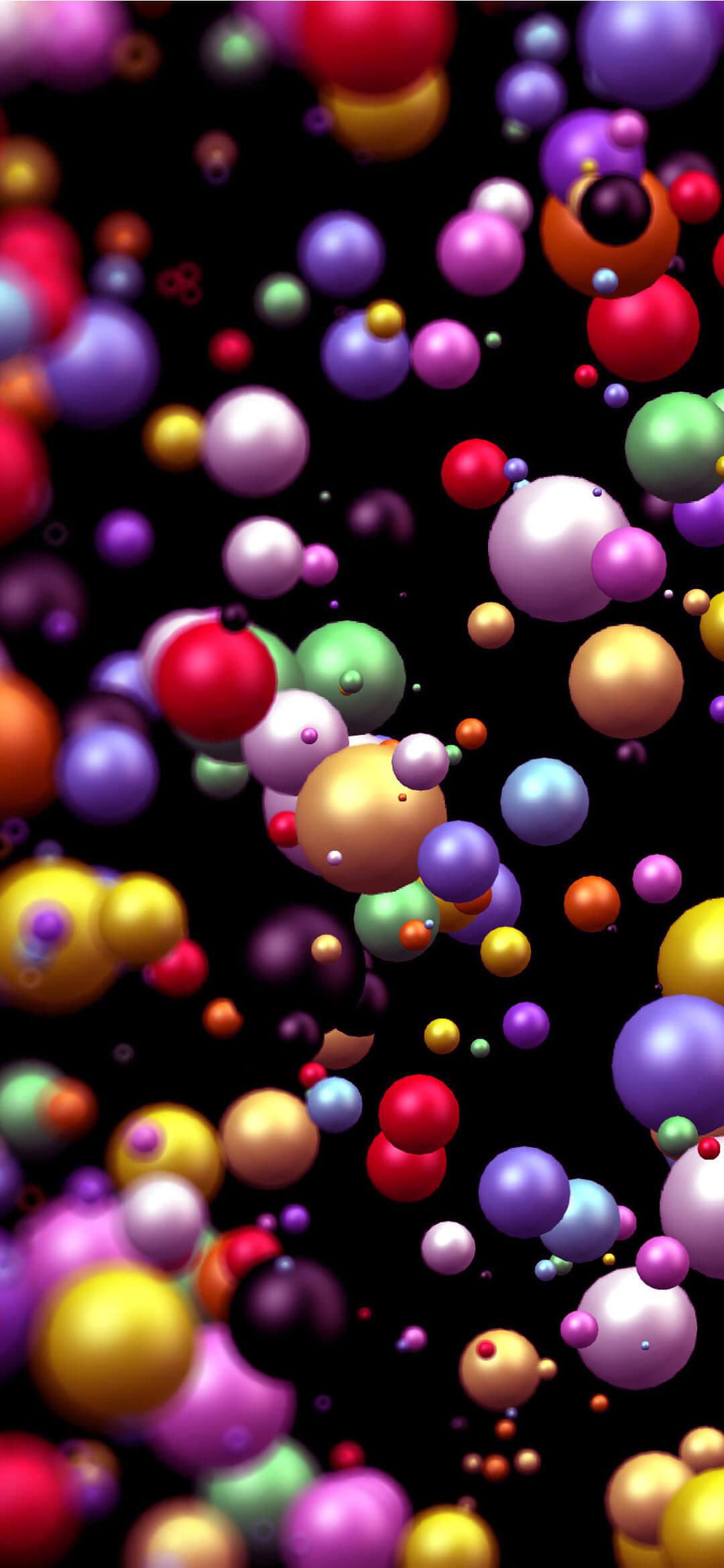 Abstract Color Balls HQ Wallpaper [1080x2340]
