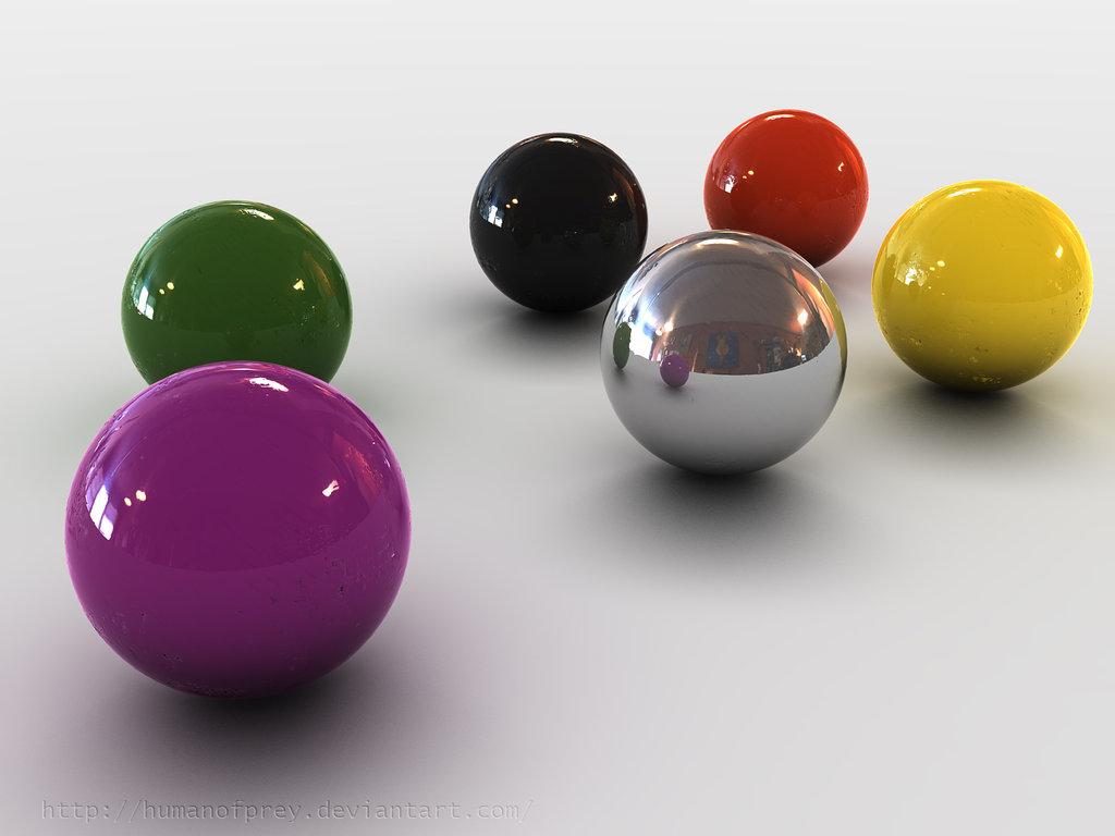 3D balls wallpaperx768