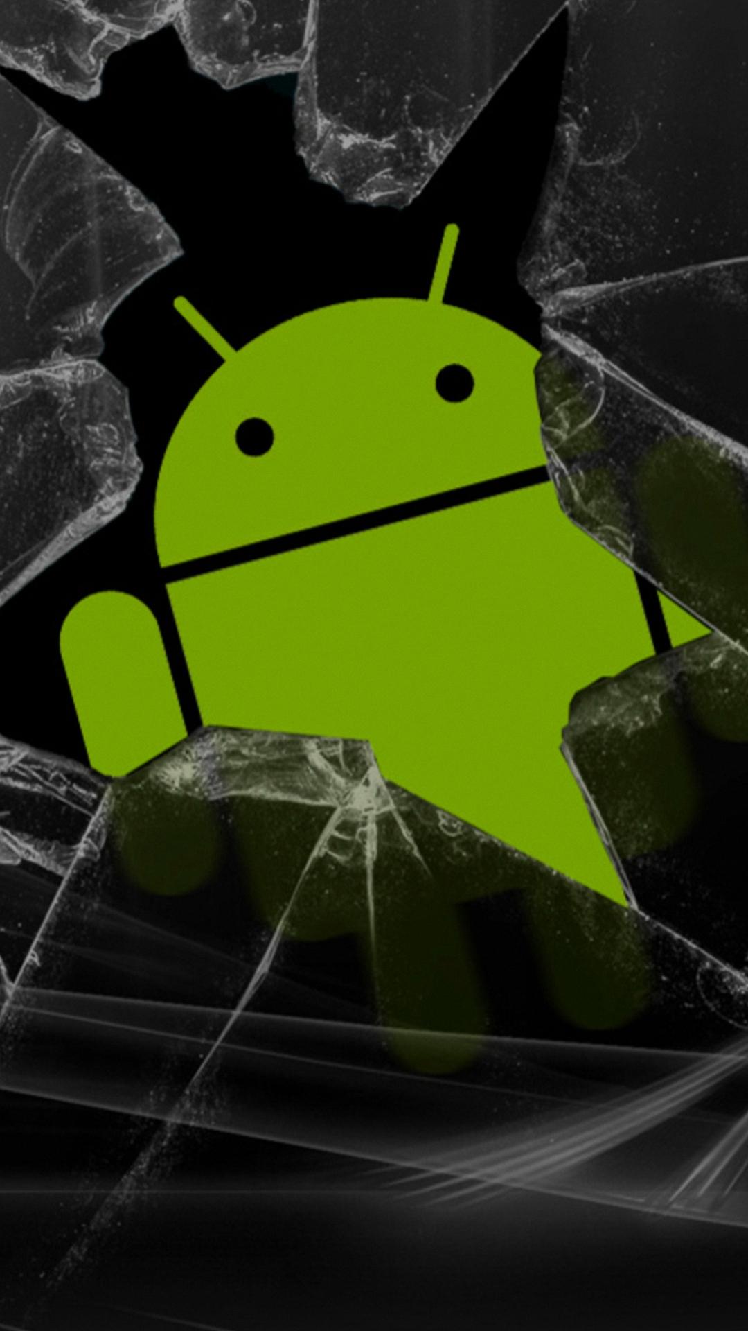 Android Broken Glass iPhone 6s Wallpaper HD