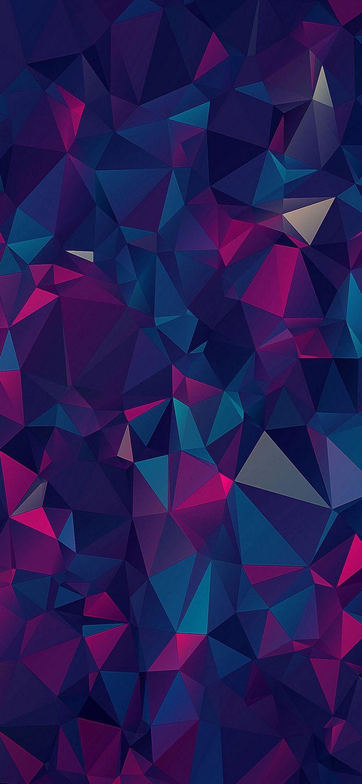 iOS iPhone X, purple, blue, clean, simple, abstract