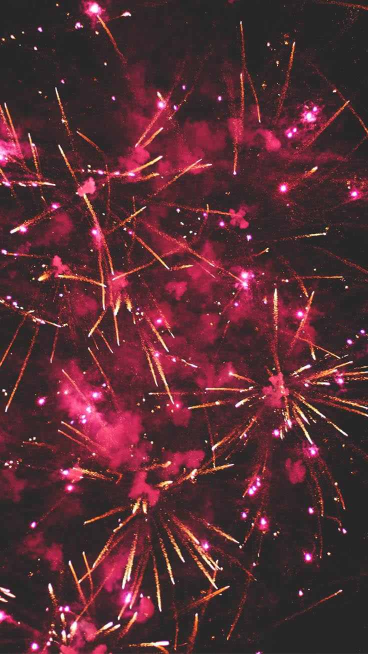 Sparkly Fireworks iPhone Wallpaper Collection. Preppy