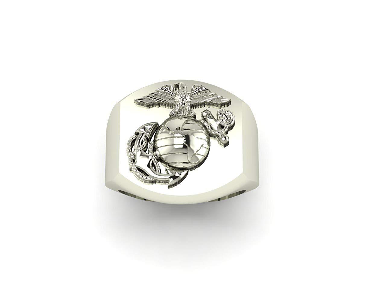 Signet Ring with Eagle Globe and Anchor MR1. Amazon.com