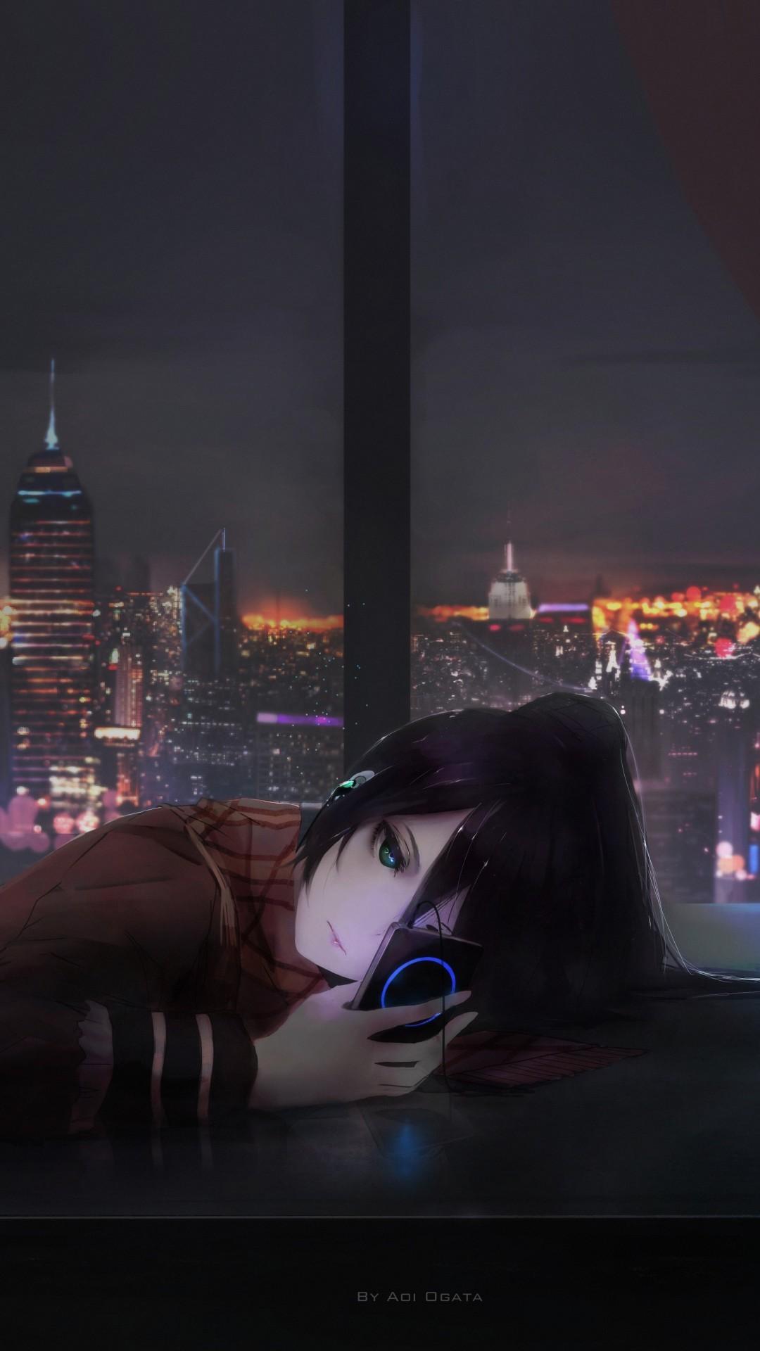 sad anime girl wallpaper