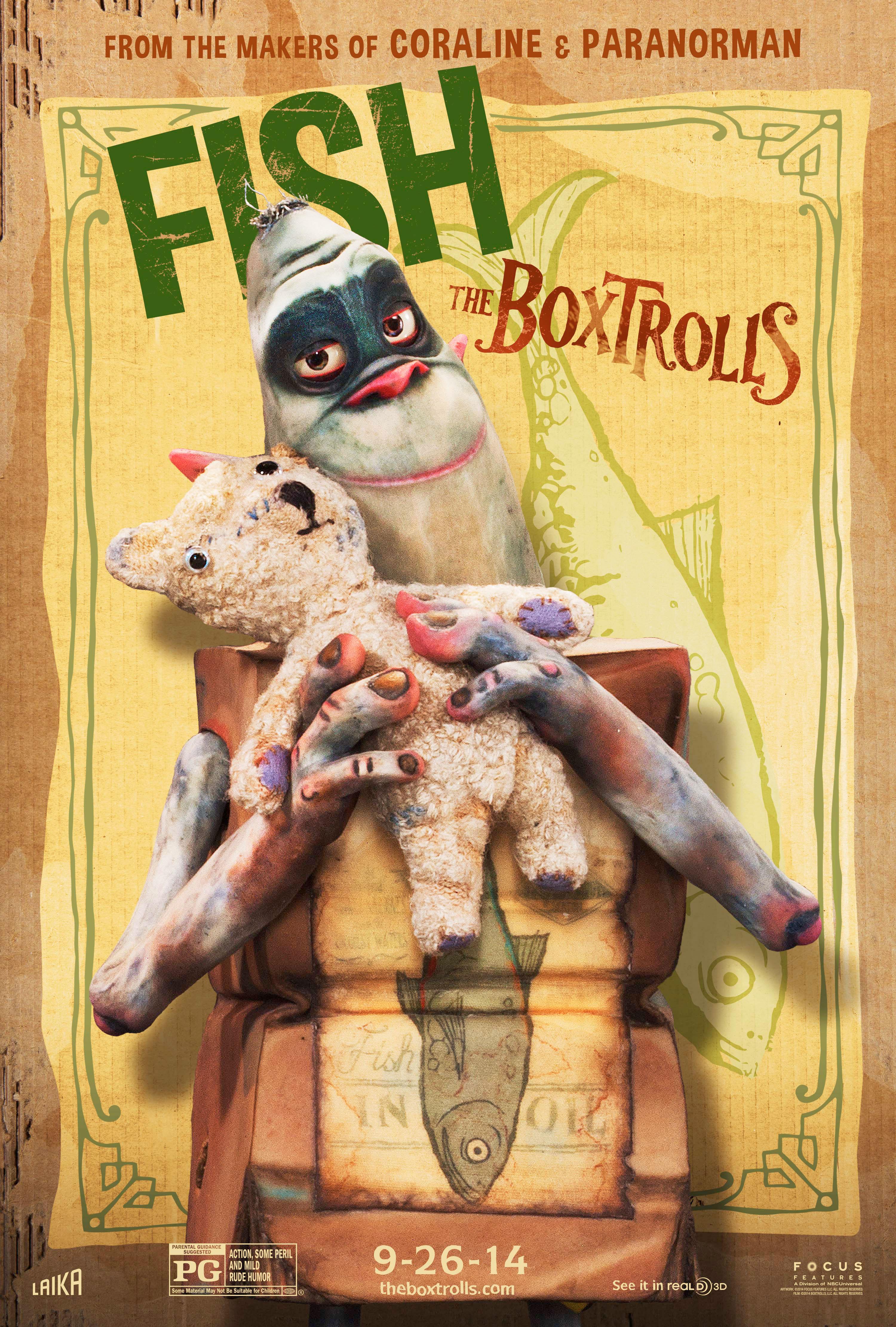 The Boxtrolls Character Posters: Meet Fish, Shoe, Sparky