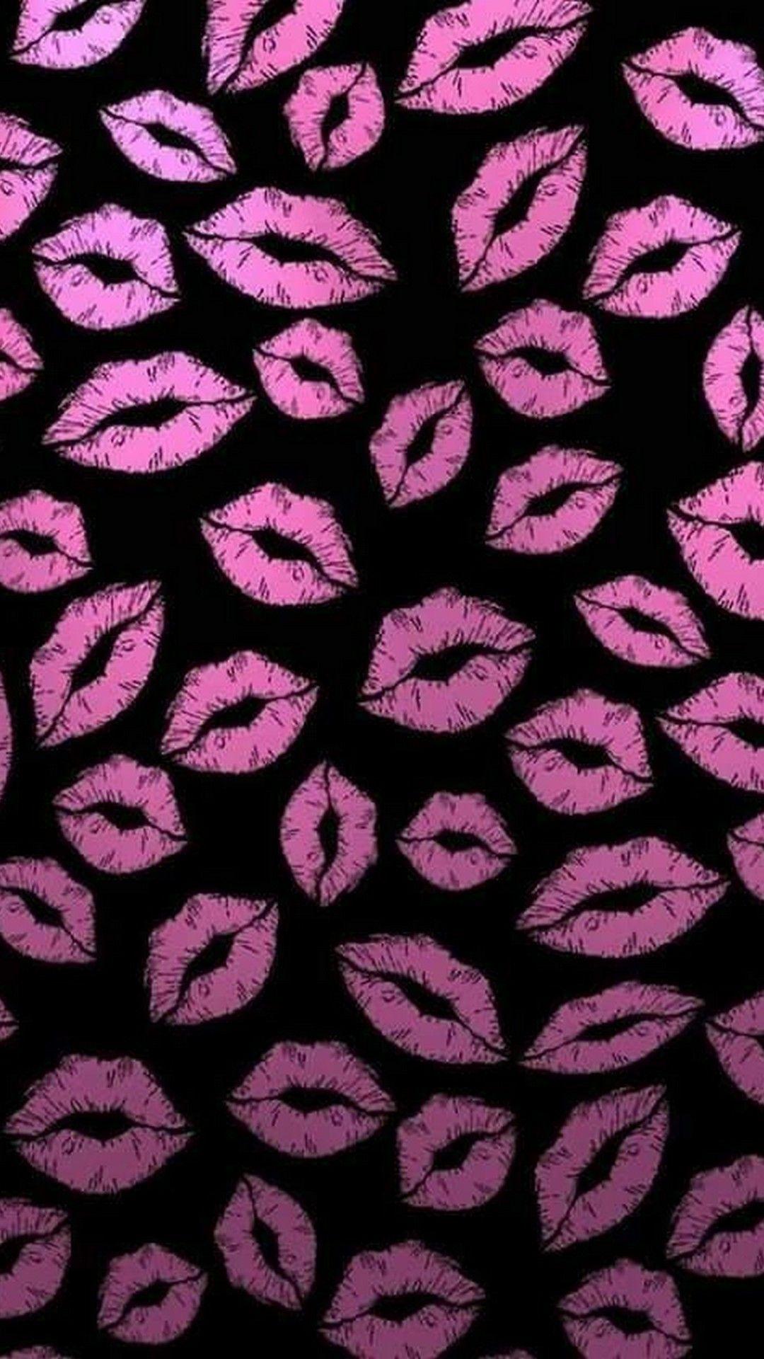 Pink And Black Kiss Wallpaper Mobile. Best HD Wallpaper. Pink