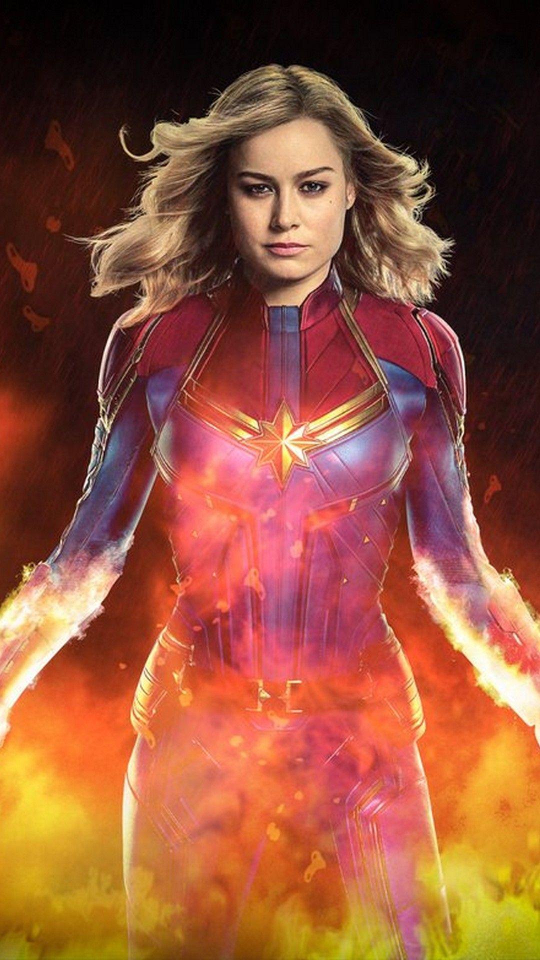 Captain Marvel 2019 iPhone 8 Wallpaper Movie Poster