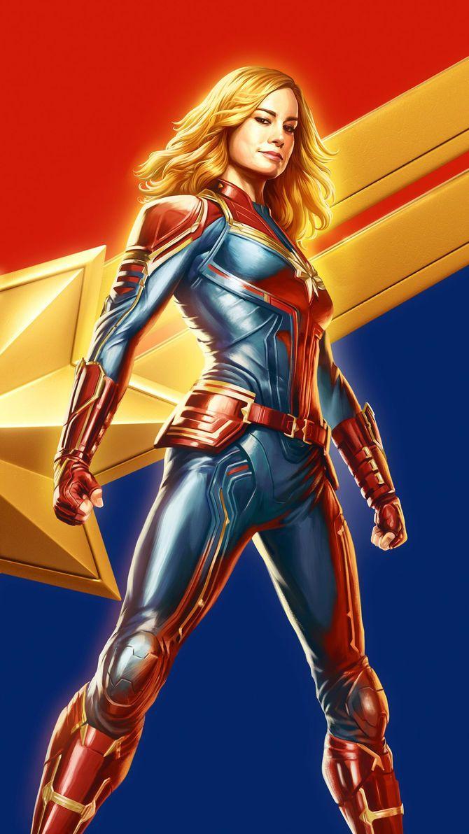 Captain Marvel Wallpaper 4k iPhone, Android and Desktop
