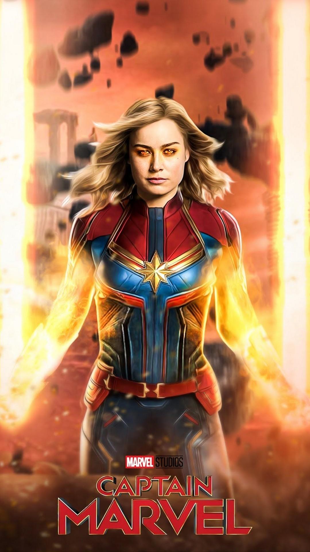 Captain Marvel 2019 iPhone 6 Wallpaper Movie Poster