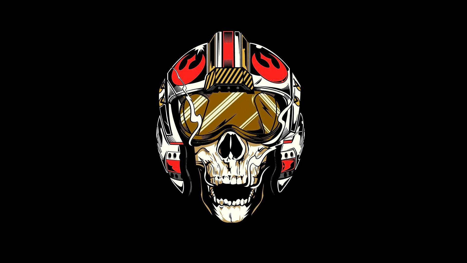 Fighter Pilot Skull Art Star Wars Wallpaper, HD