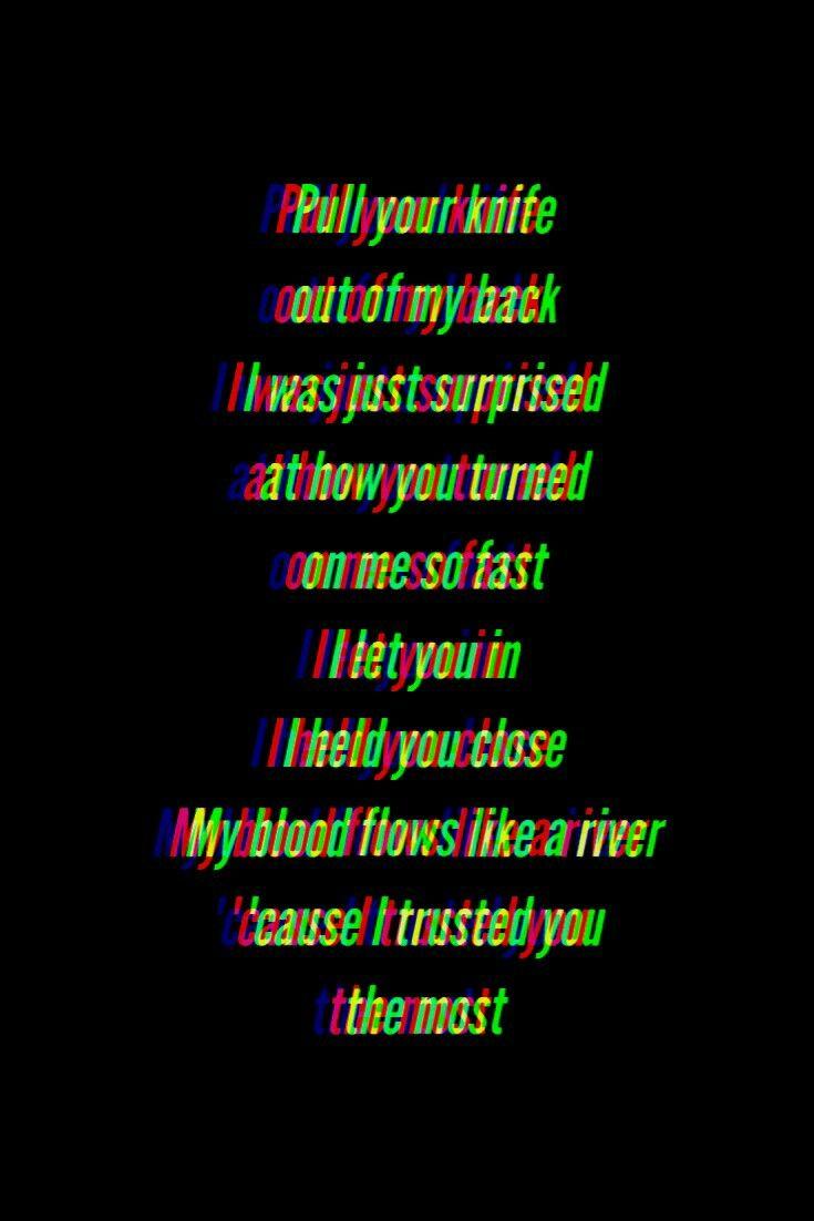 Alec Benjamin Knife In My Back. Lyrics aesthetic, Love song