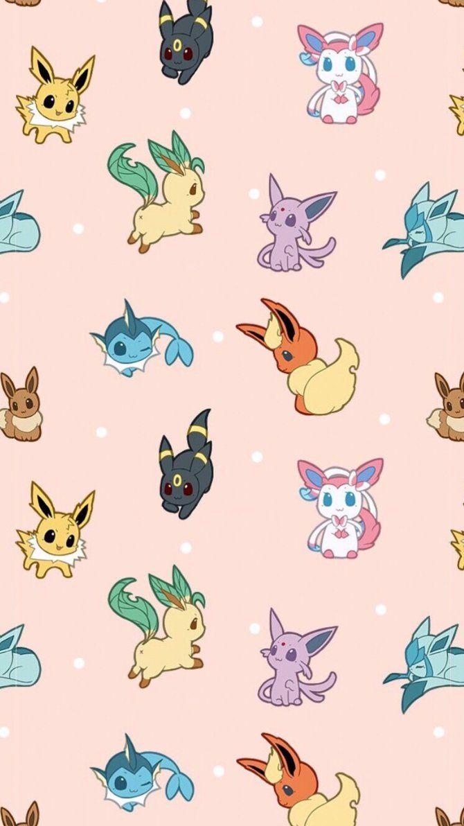 Evoluções fofa. Cute pokemon wallpaper, Eevee wallpaper, Cute cartoon wallpaper