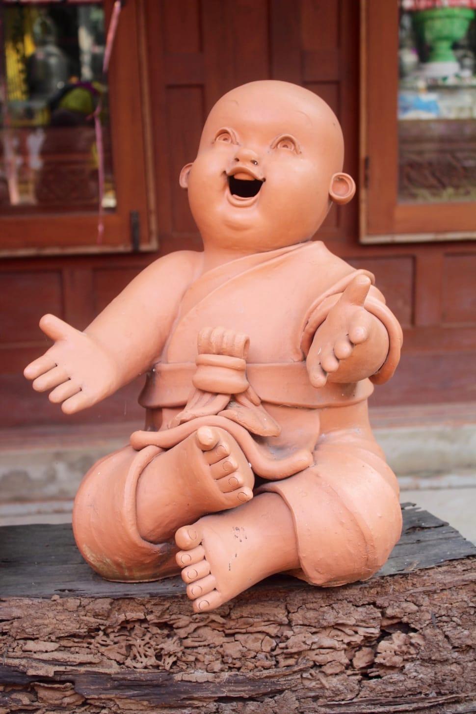 Sculpture, Stone Figure, Buddha, Figures, baby, laughing