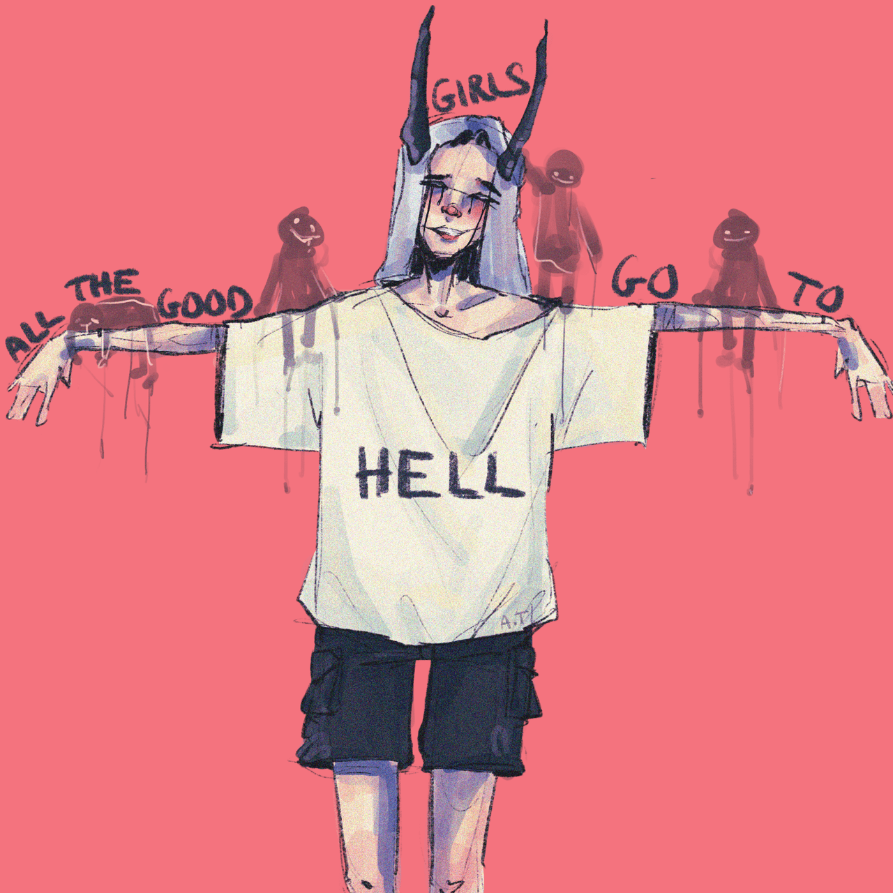 Billie Eilish all the good girls go to Hell обложка