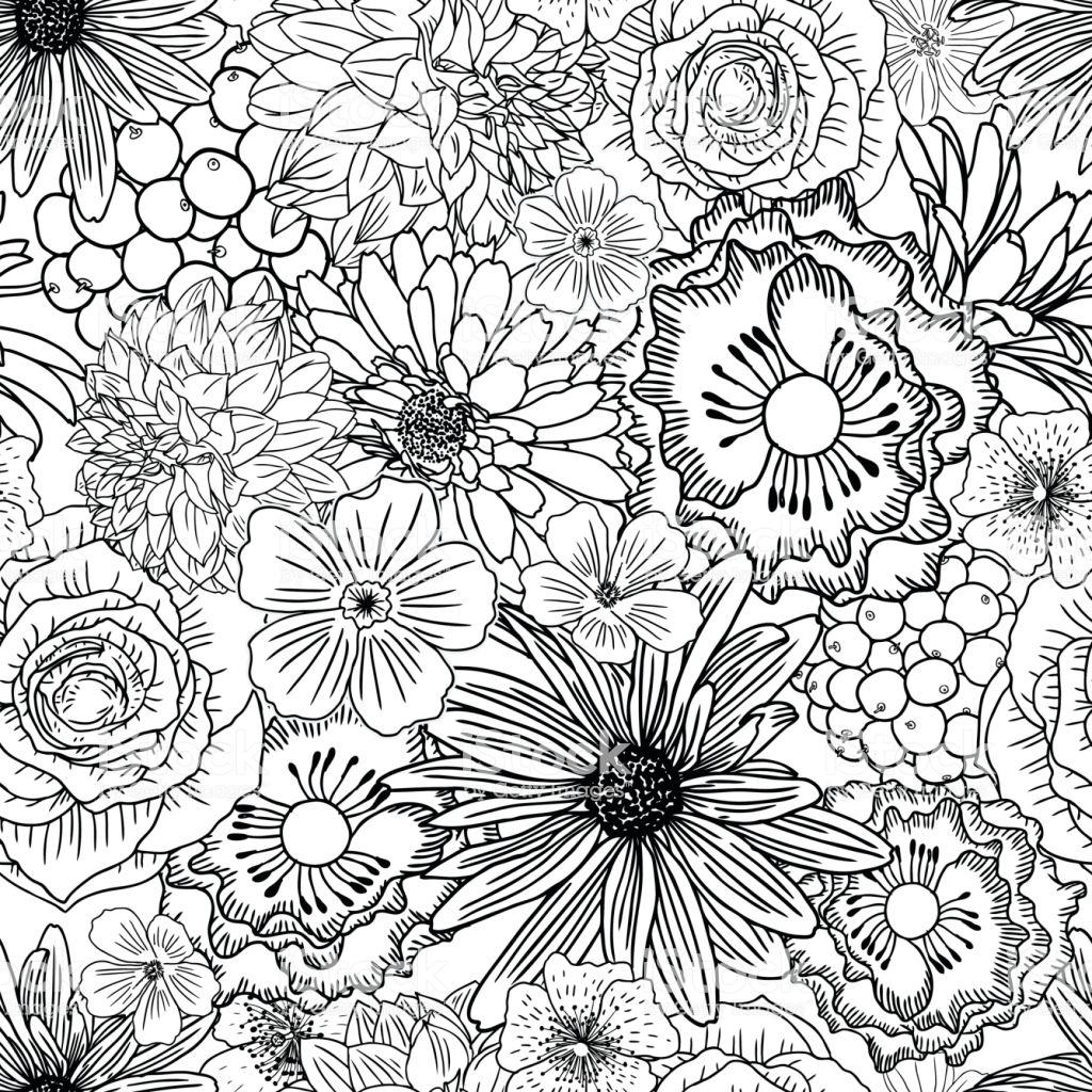 Best Floral flower doodle art seamless pattern design