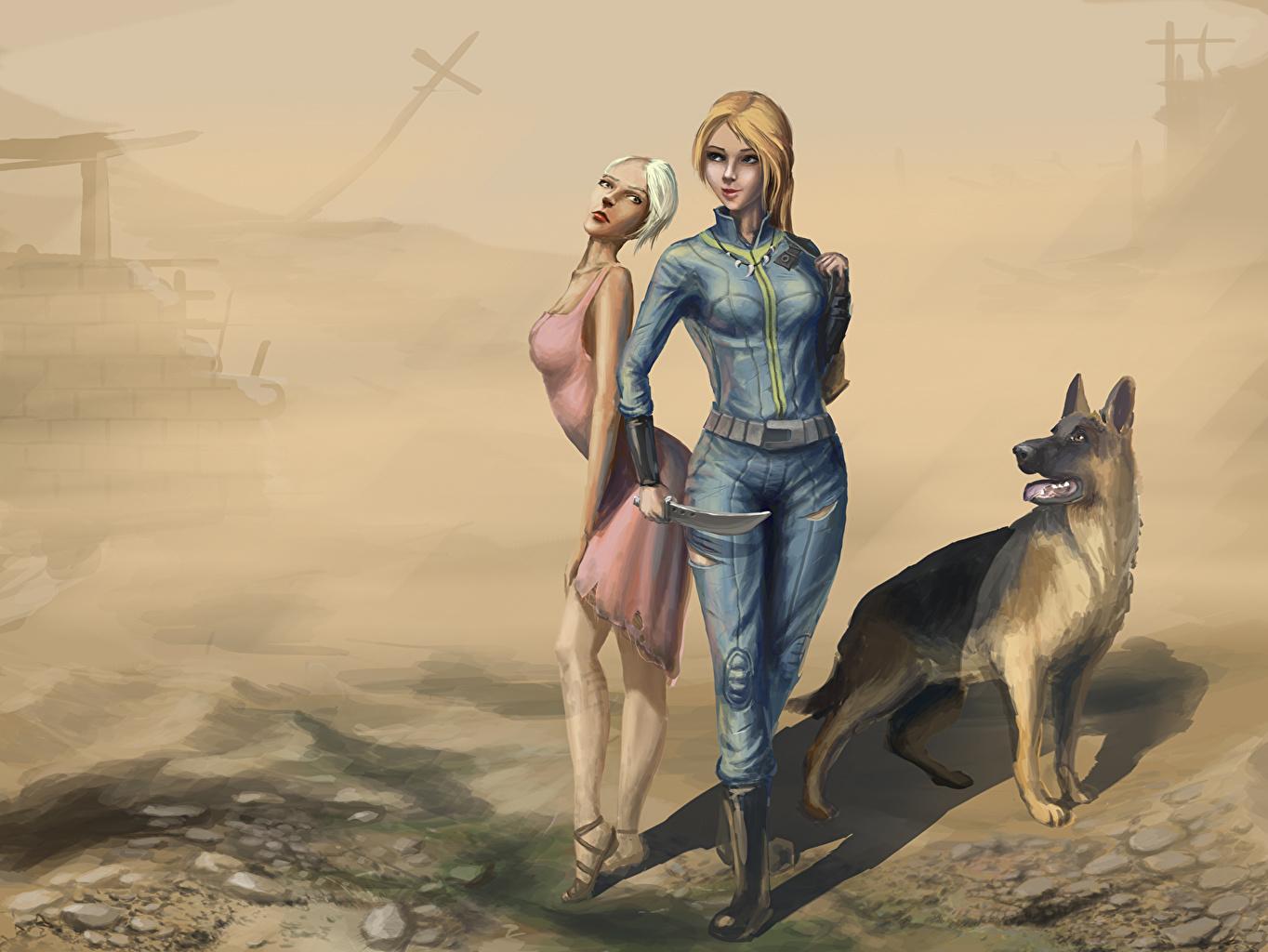 Wallpaper Fallout Fallout 3 Shepherd Dogs Warriors young