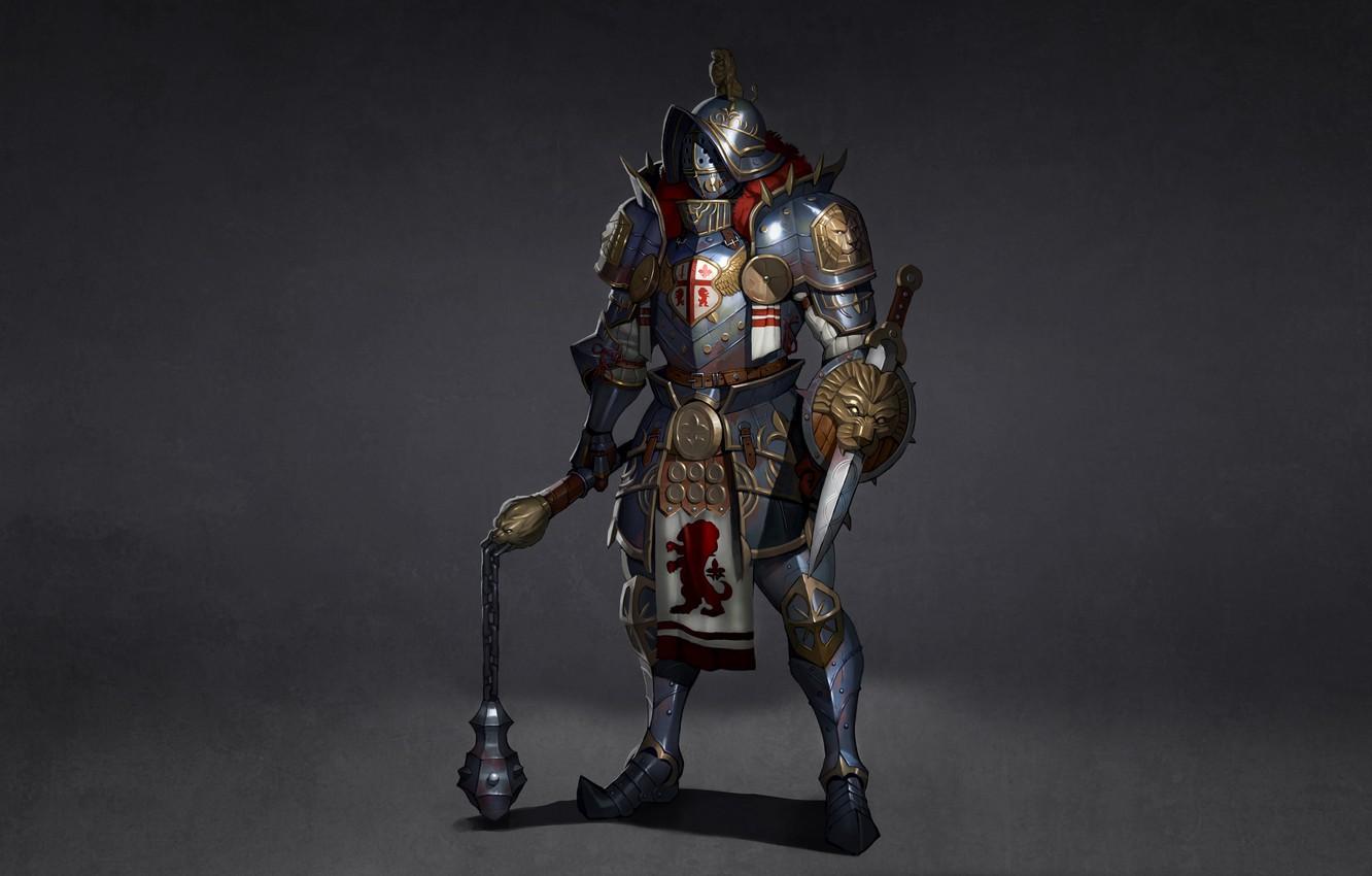 Wallpaper Minimalism, Armor, Warrior, Warrior, Knight