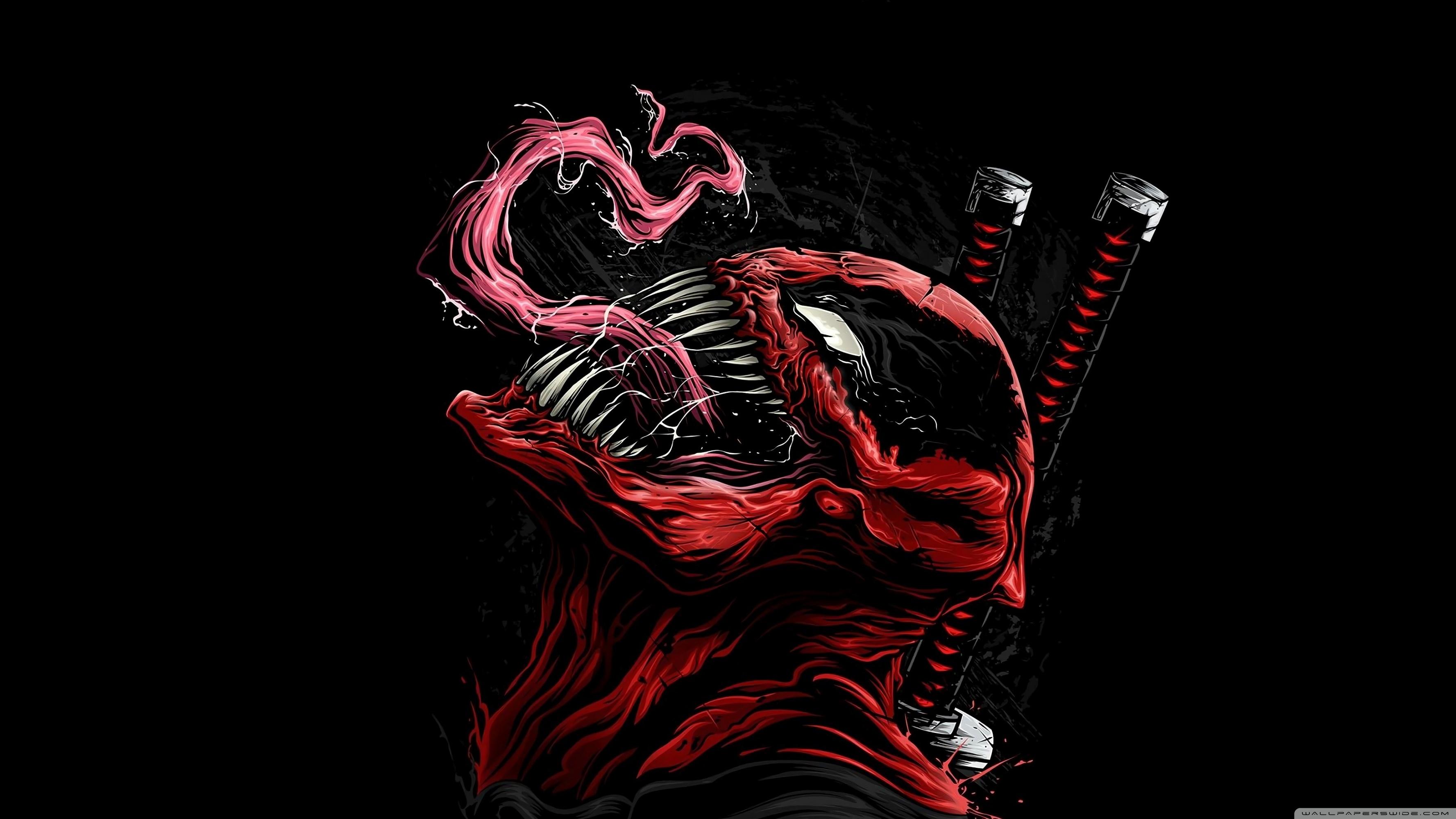 Deadpool Venom Illustration Artwork Comics Ultra HD Desktop Background Wallpaper for 4K UHD TV, Widescreen & UltraWide Desktop & Laptop, Multi Display, Dual Monitor, Tablet
